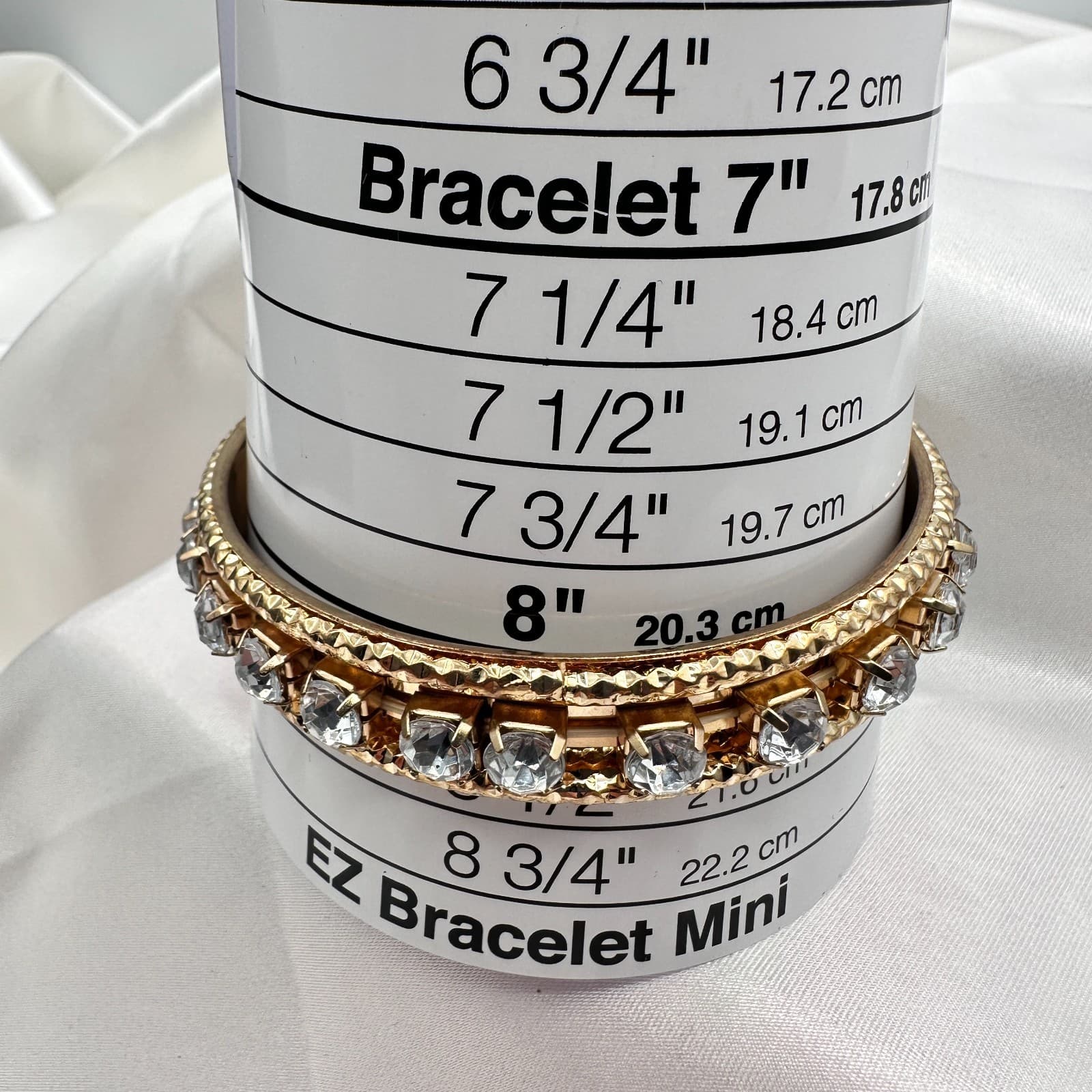 Vintage Y2K Gold tone Rhinestone Bracelet Women's Classic Fashion Jewelry - Thumbnail 11