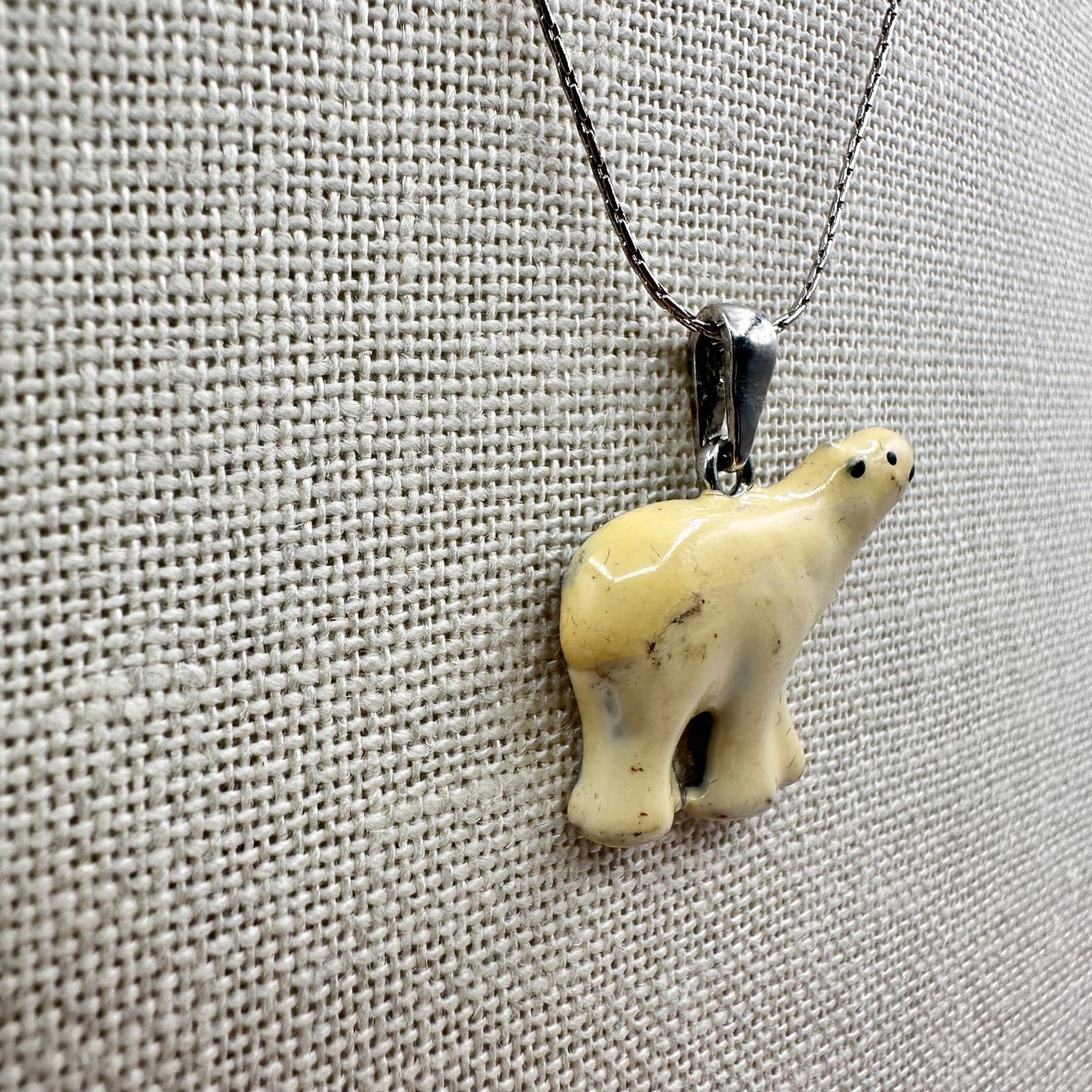 Vintage Y2K 925 Sterling Silver Polar Bear Pendant Necklace Women's Jewelry - Thumbnail 5