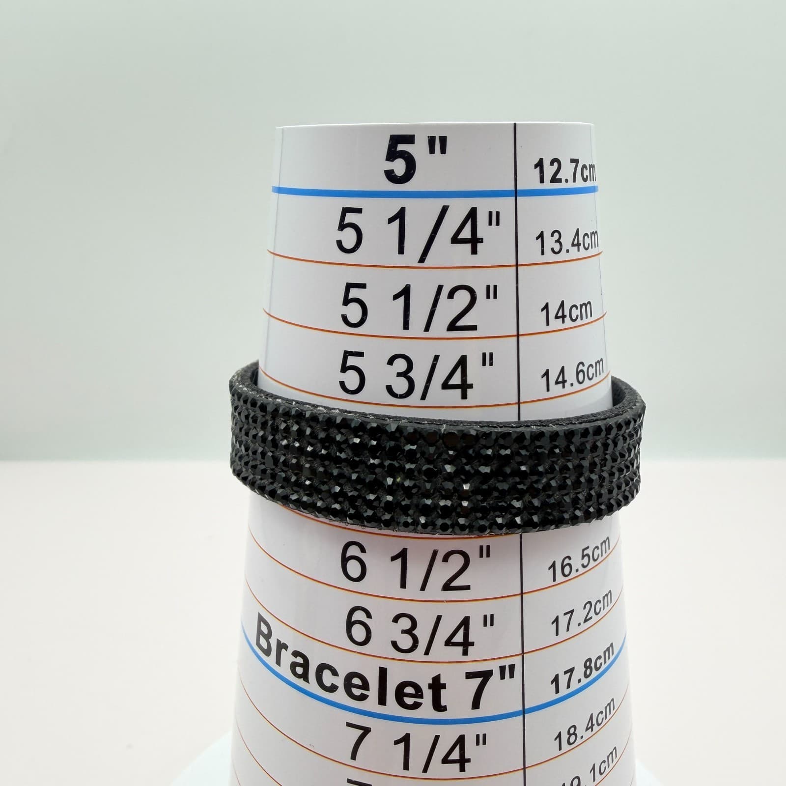 Vintage Y2K Black Silver Rhinestone Beaded Snap Cuff Bracelets Lot 2 Jewelry - Thumbnail 14