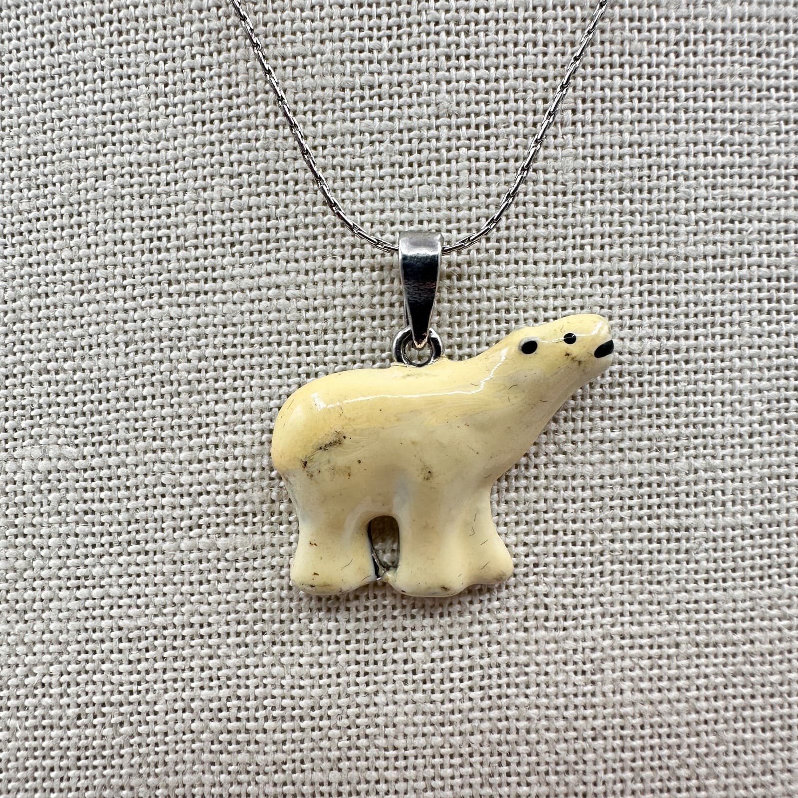 Vintage Y2K 925 Sterling Silver Polar Bear Pendant Necklace Women's Jewelry - Thumbnail 3