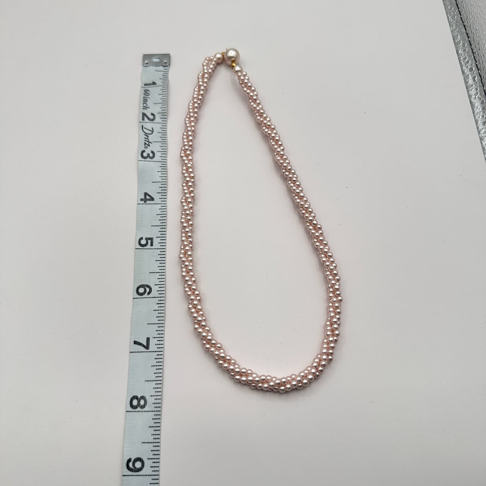 Vintage 80s Pink Beautiful Beaded Neckace For Women Jewelry - Thumbnail 7