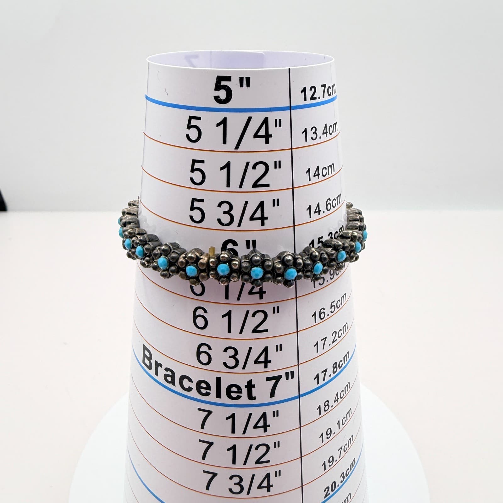 Vintage Y2K Blue Beaded Stretch Bracelet Boho Women's Classic Fashion Jewelry - Thumbnail 10