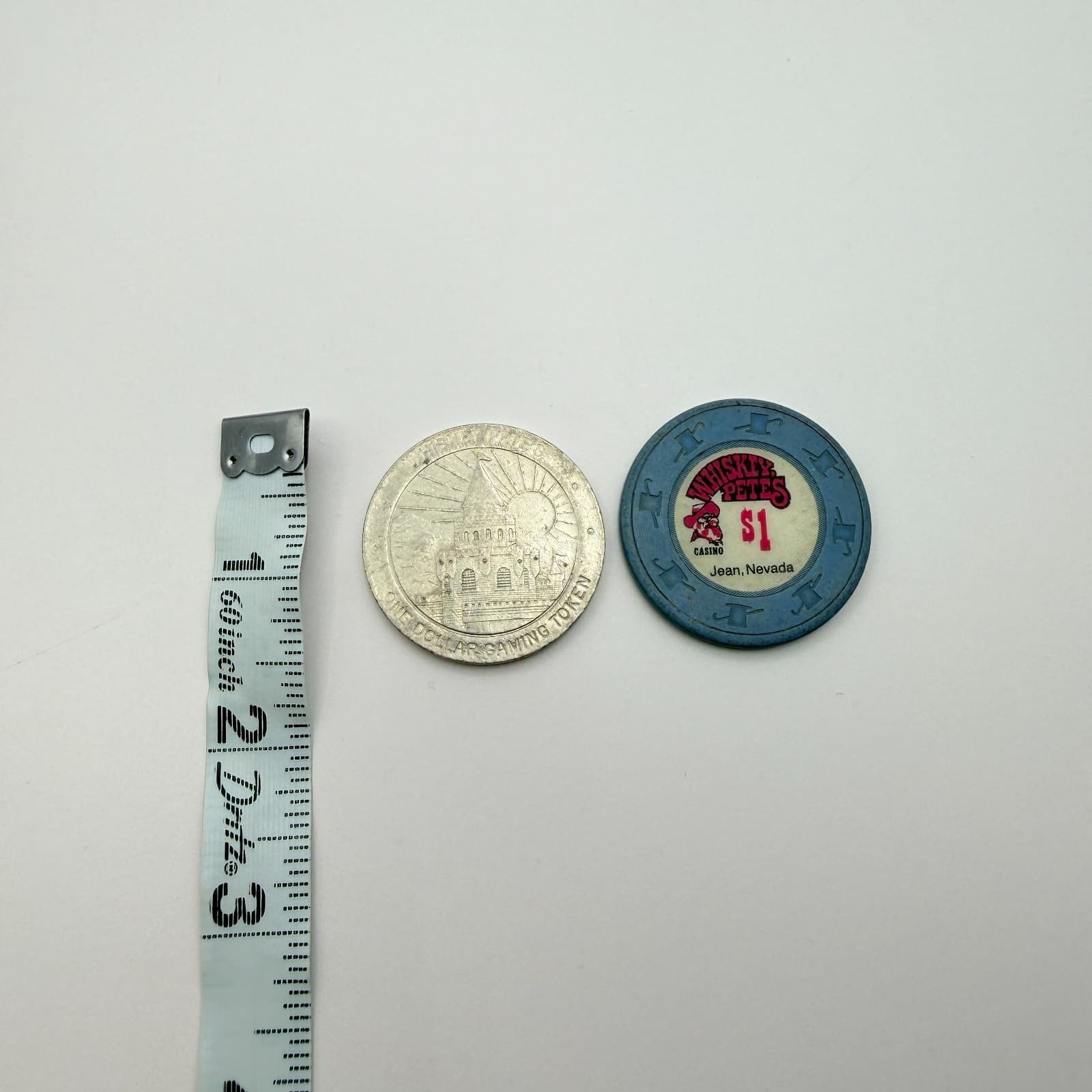 VTG 90s Whiskey Pete's Casino Jean Nevada $1 Gaming Token Blue Poker Chip Set - Thumbnail 7