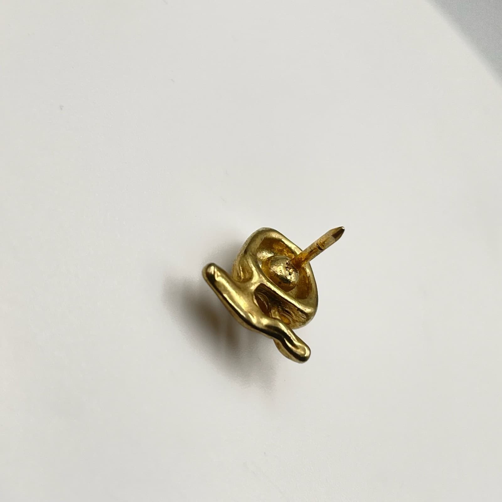 Vintage Gold-Tone Apple Charm Pendant – Cute Y2K Teacher Gift Jewelry - Thumbnail 6