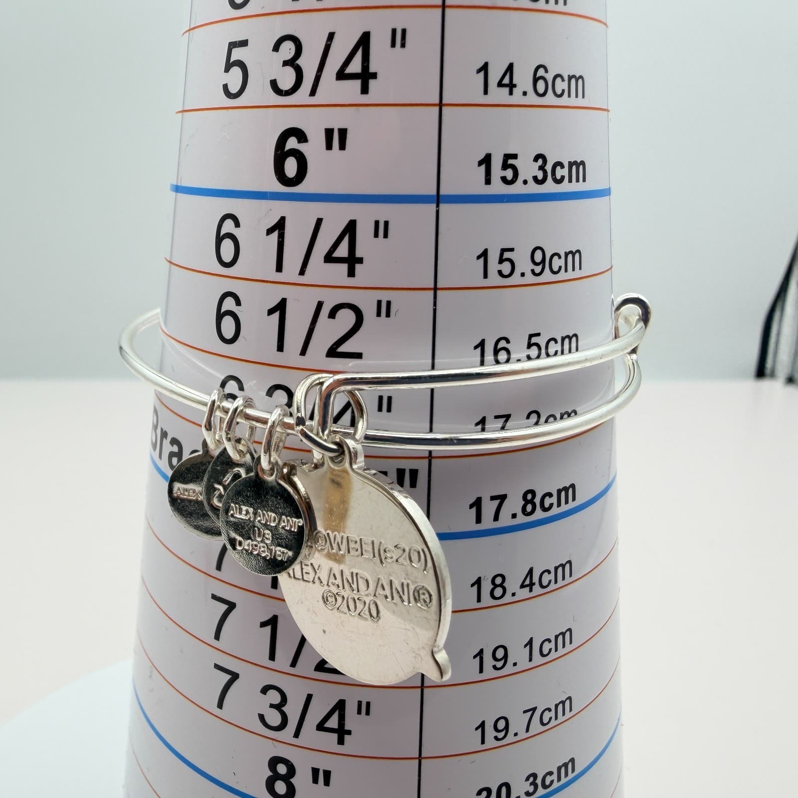 VTG 90s Alex and Ani Squirrel Silver Tone Charm Bangle Bracelet Women's Jewelry - Thumbnail 8