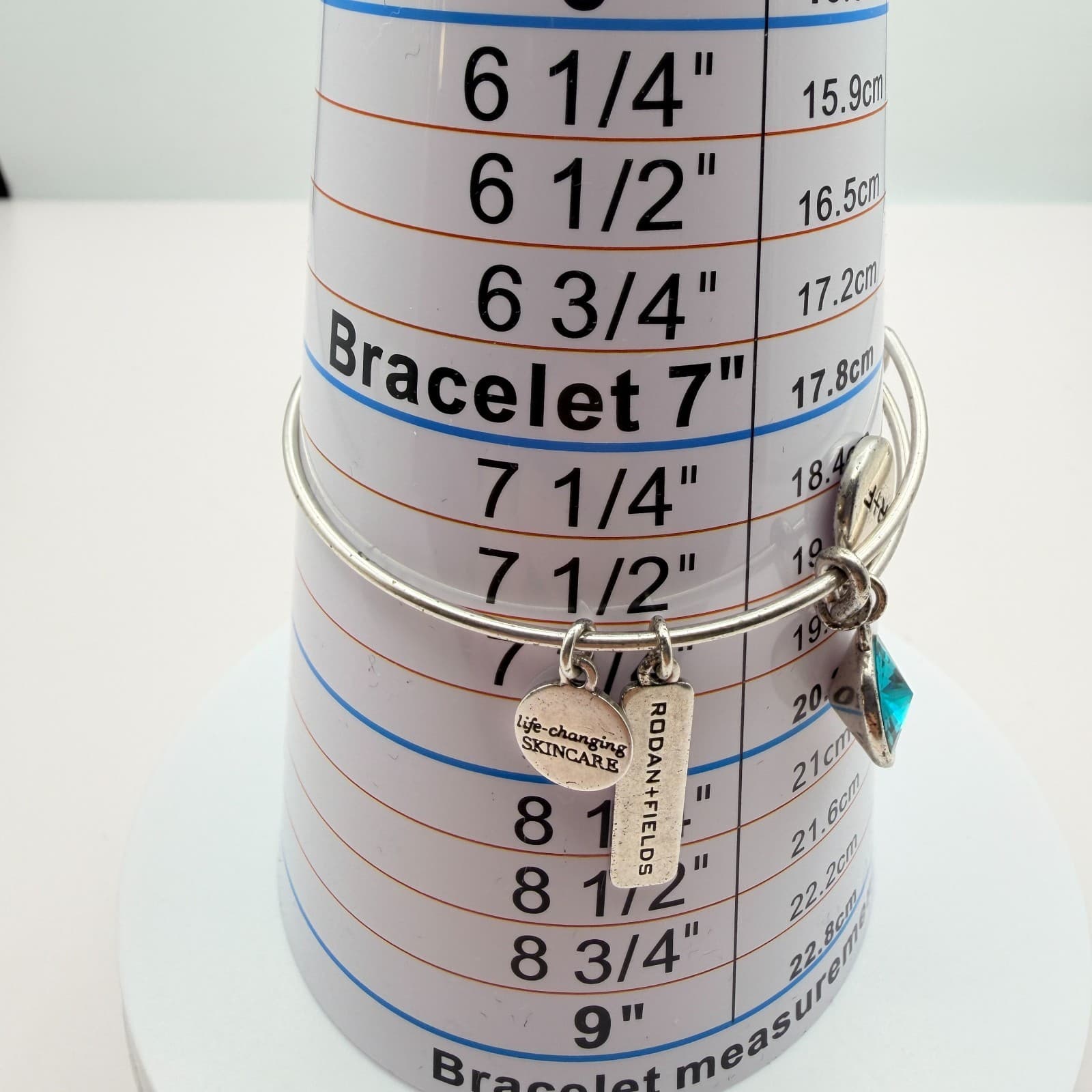 Vintage 90s Rodan + Fields Silver Tone Bangle Bracelet Women's Classic Jewelry - Thumbnail 9