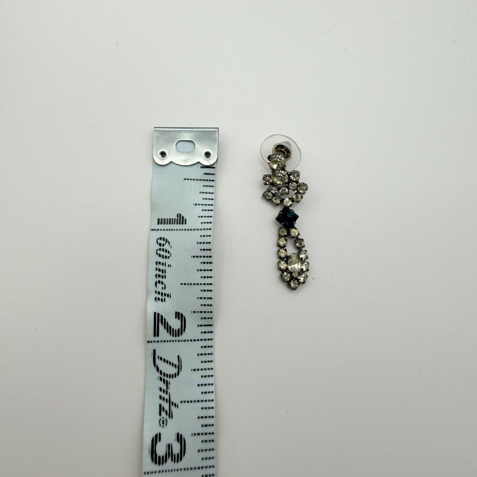 Vintage 80s Revival Chandelier Dangle Earrings Smokey Rhinestone Classic Jewelry - Thumbnail 10