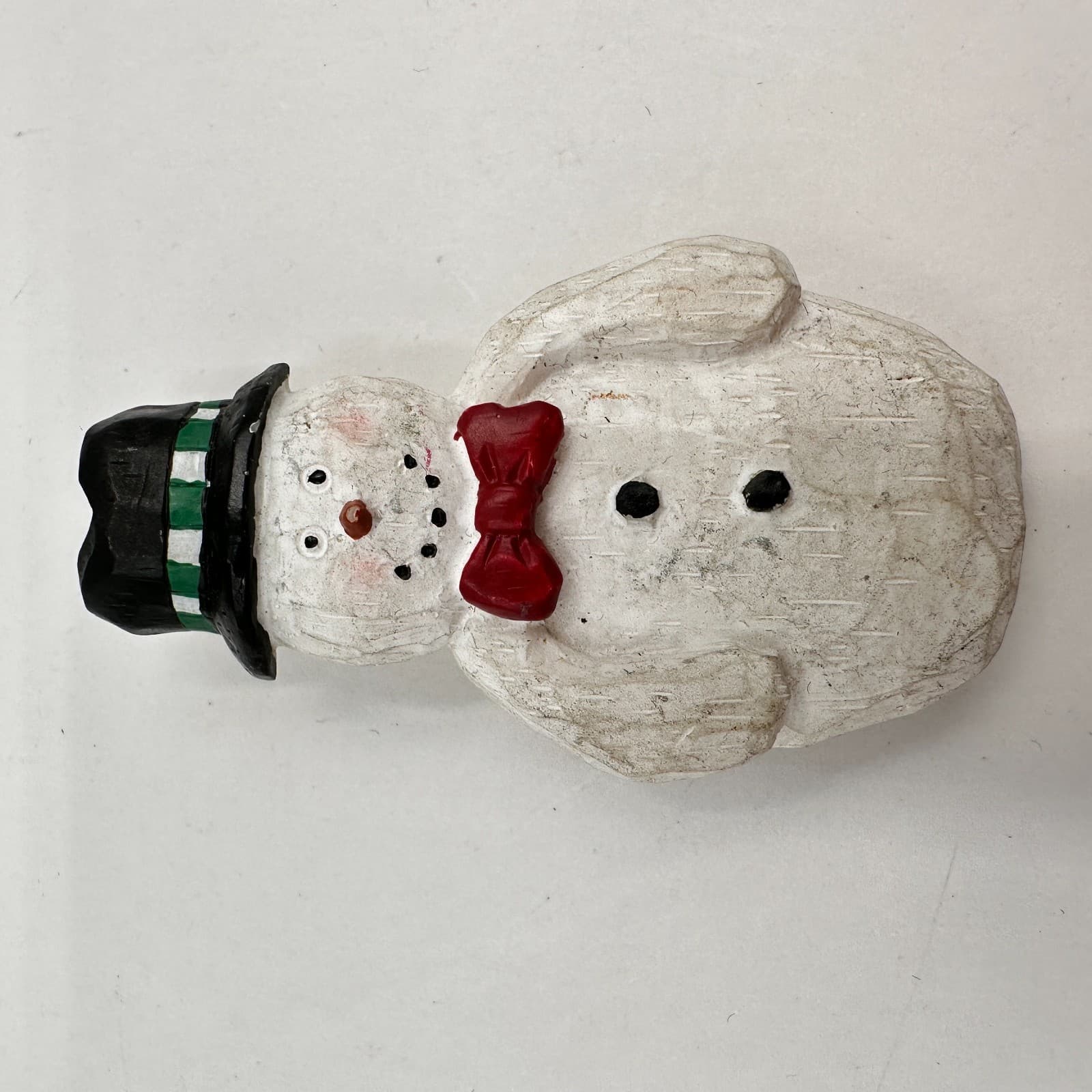 Vintage 90s Snowman Brooch Set Painted Winter Holiday Pins Fashion Jewelry - Thumbnail 11