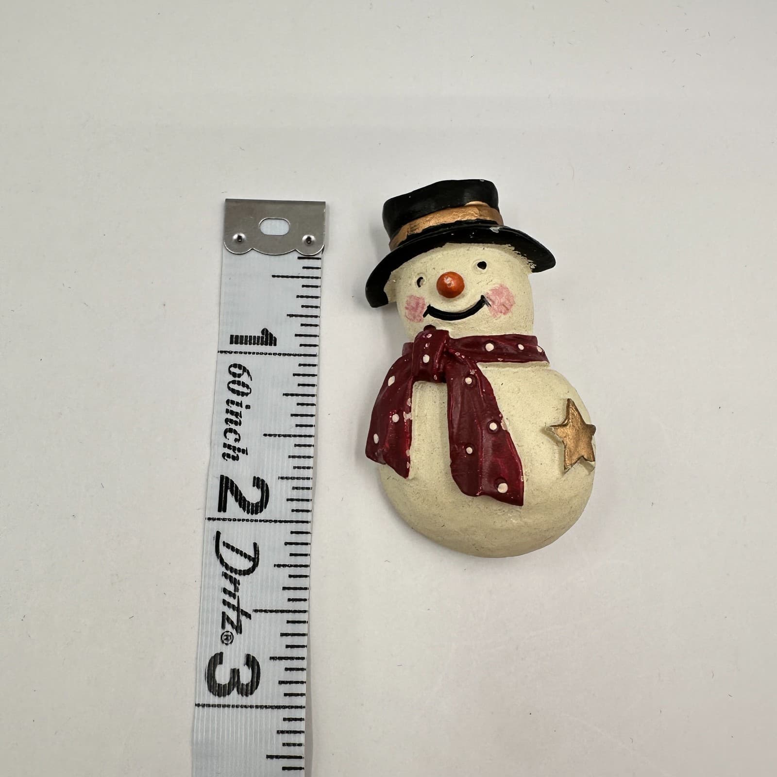 Vintage 90s Snowman Brooch Set Painted Winter Holiday Pins Fashion Jewelry - Thumbnail 13