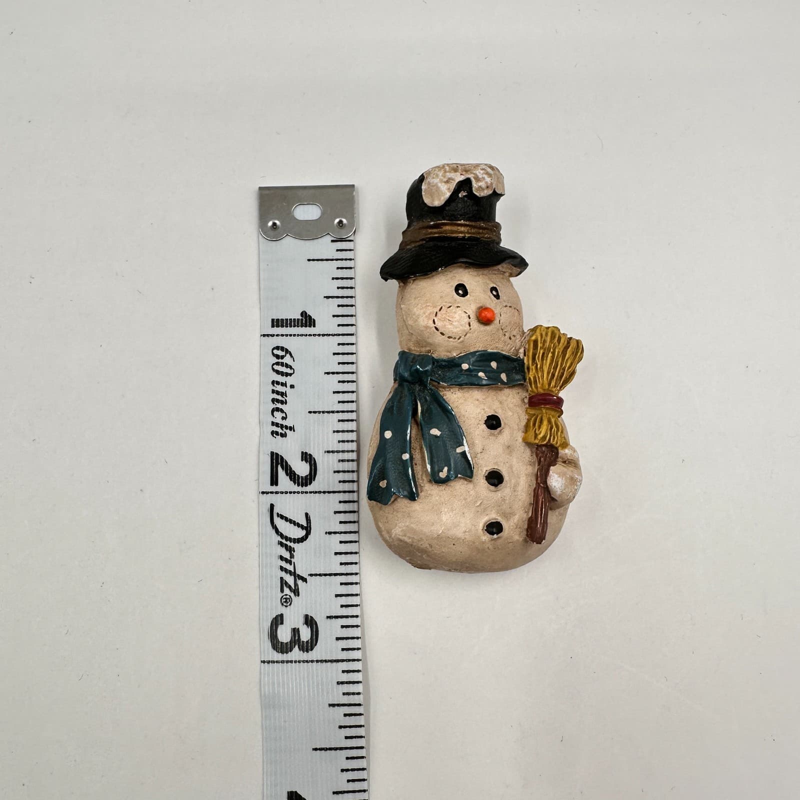 Vintage 90s Snowman Brooch Set Painted Winter Holiday Pins Fashion Jewelry - Thumbnail 14