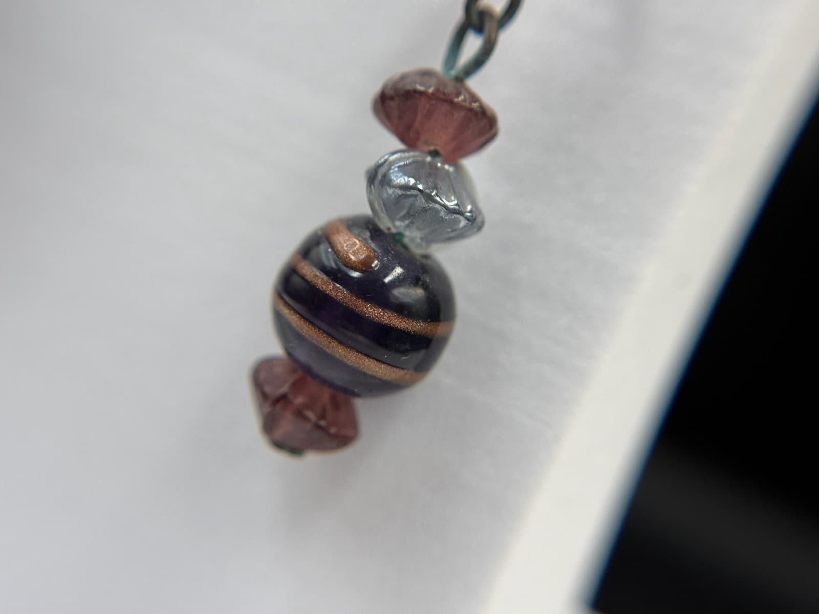 Vintage Purple Glass Lever-Back Beaded Dangle Drop Fashion Bohemian Earrings - Thumbnail 15