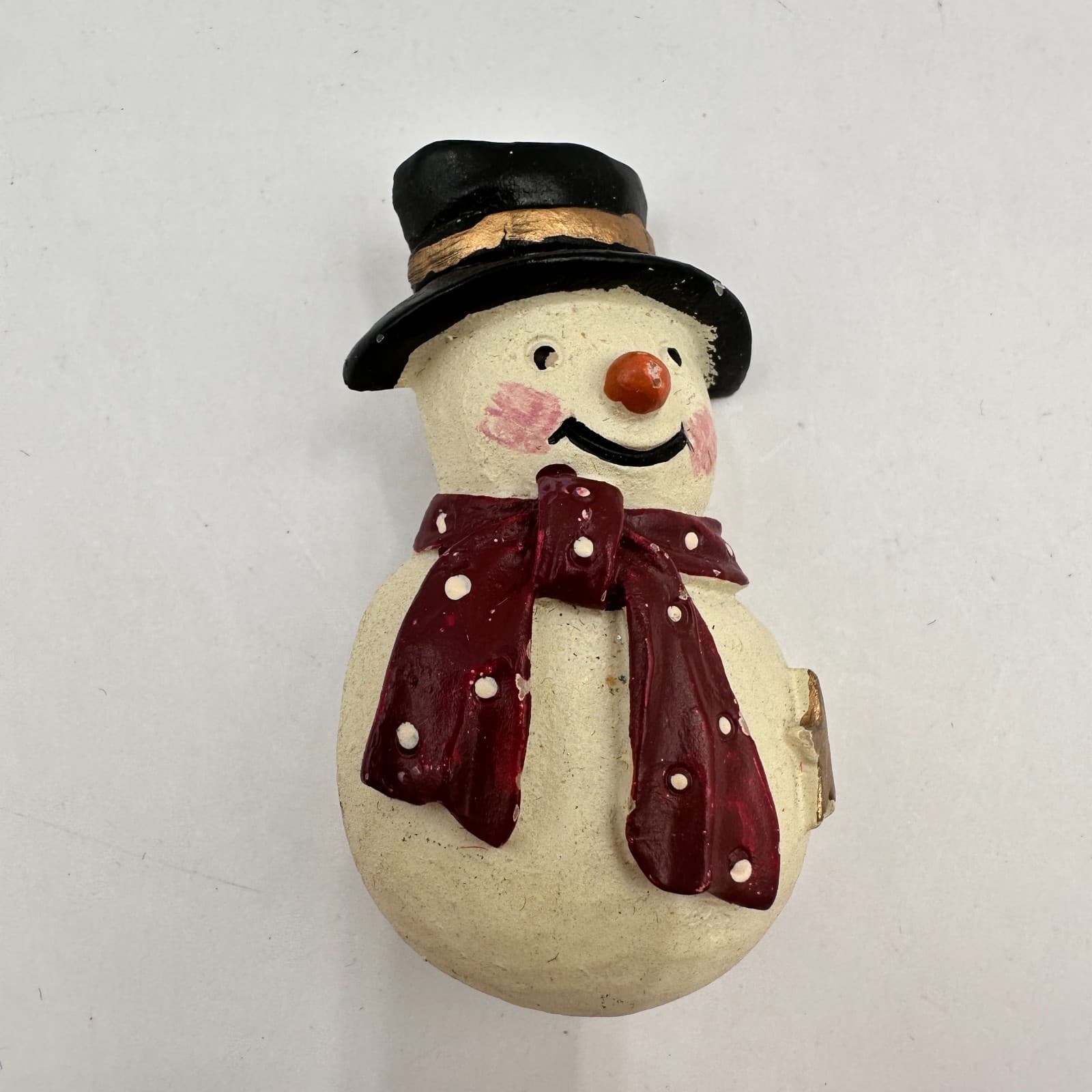 Vintage 90s Snowman Brooch Set Painted Winter Holiday Pins Fashion Jewelry - Thumbnail 8