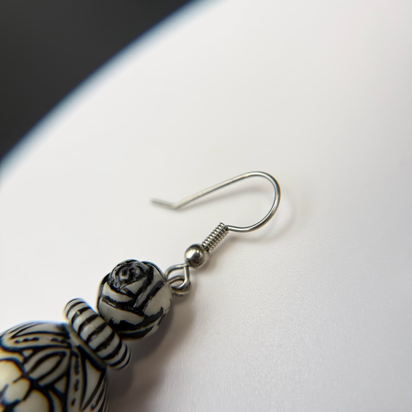 Vintage French Wires Bohemian Swirl Fashion Dropped Stylish Dangle Earrings - Thumbnail 10