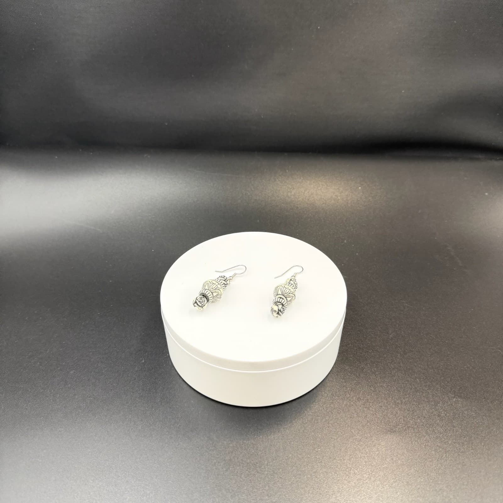 Vintage French Wires Bohemian Swirl Fashion Dropped Stylish Dangle Earrings - Thumbnail 4