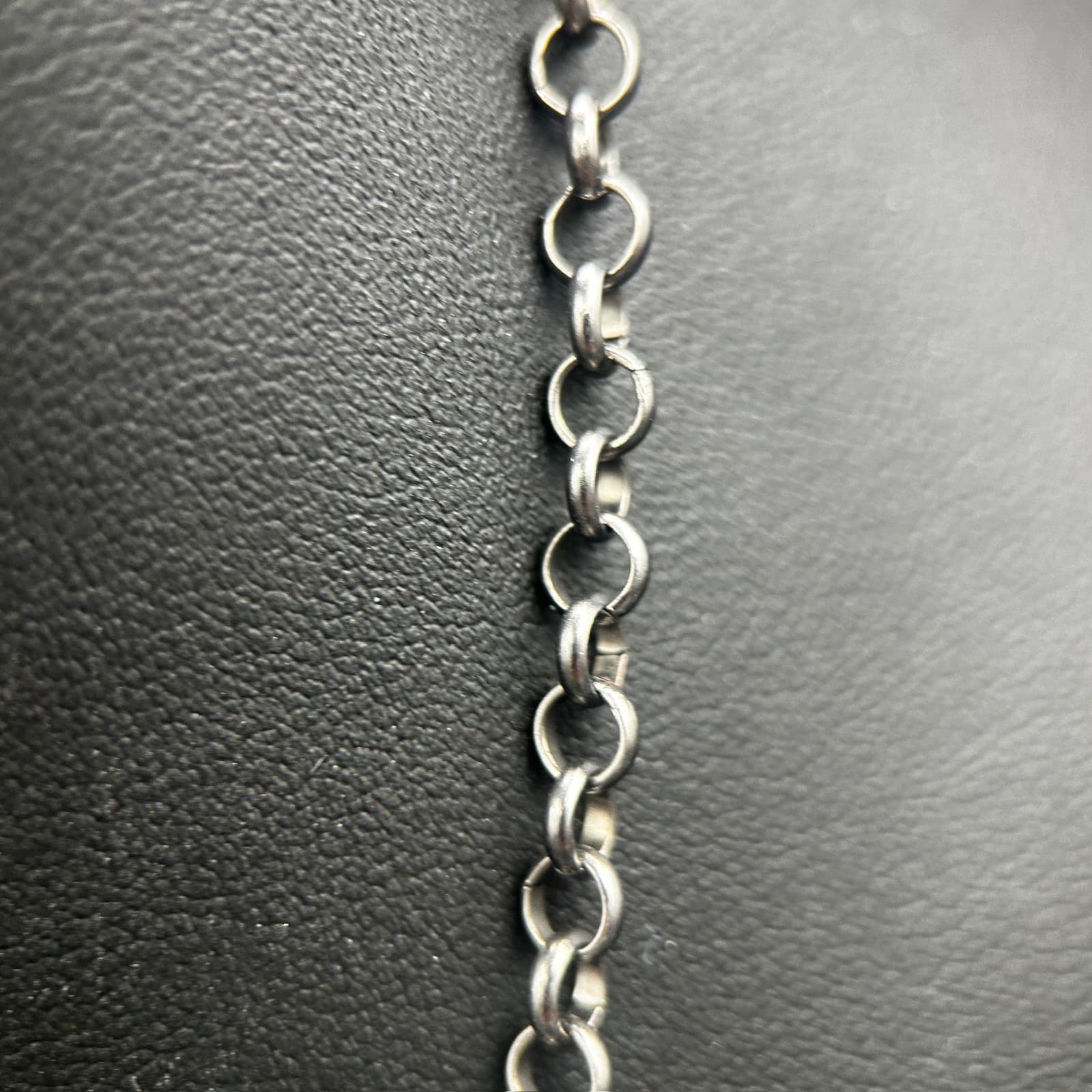 Vintage Gunmetal Cluster Statement Necklace Multicolor Beads 18in - Thumbnail 8