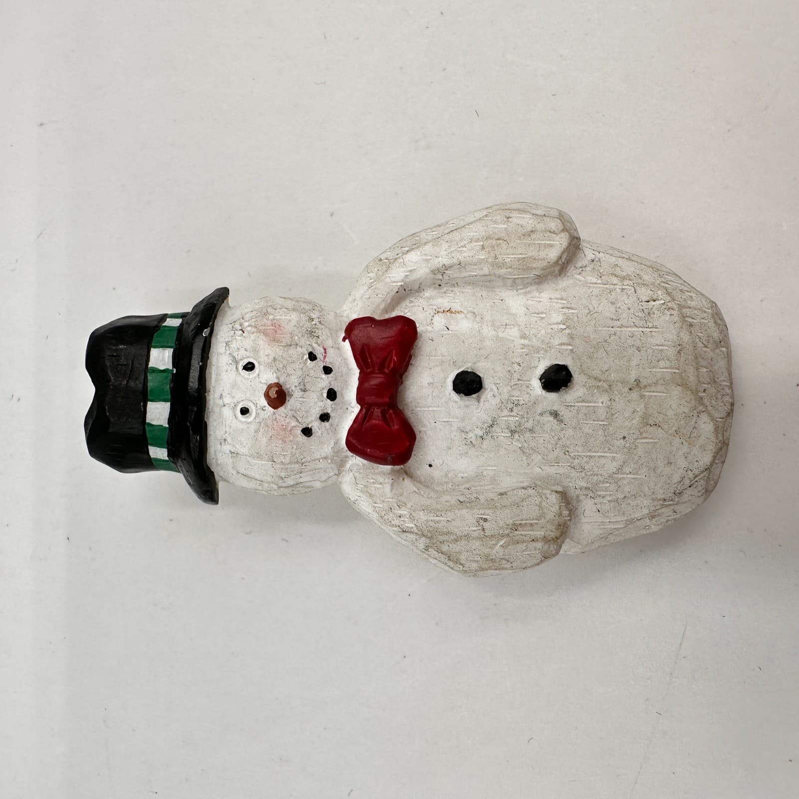 Vintage 90s Snowman Brooch Set Painted Winter Holiday Pins Fashion Jewelry - Thumbnail 10