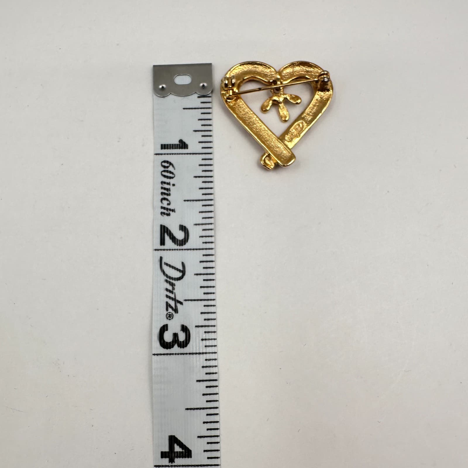 Vintage 80s 90s Christmas Brooch Pins Set Enamel Gold Tone Wreath Bells Heart - Thumbnail 16