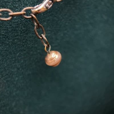 Vintage Ethnic Silver Ball Bead Necklace 14" Tribal Boho Antique Jewelry - Thumbnail 4