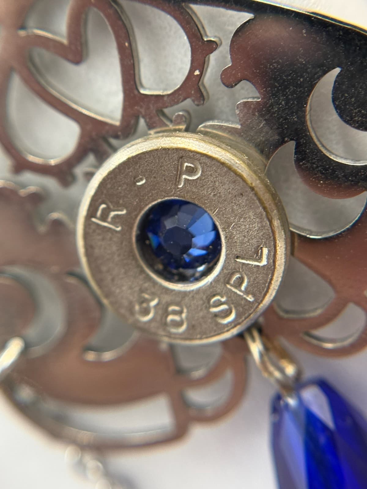 Vintage Womens silver Tone Chain Blue Beaded Fashion Dangle/Drop Earrings - Thumbnail 14