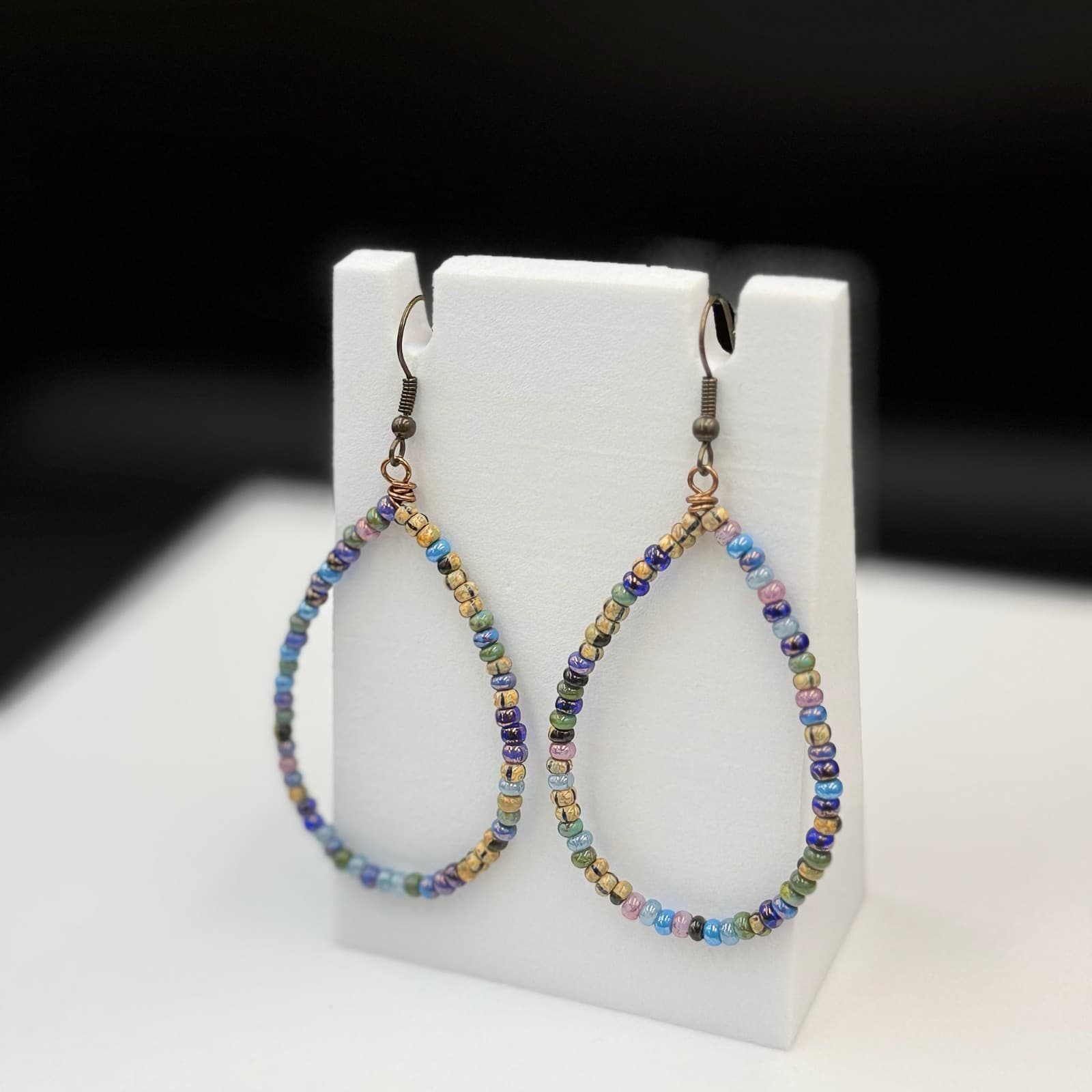 Vintage Handmade Multicolor Beads Fashion Jewelry Western Earrings For Womens - Thumbnail 12