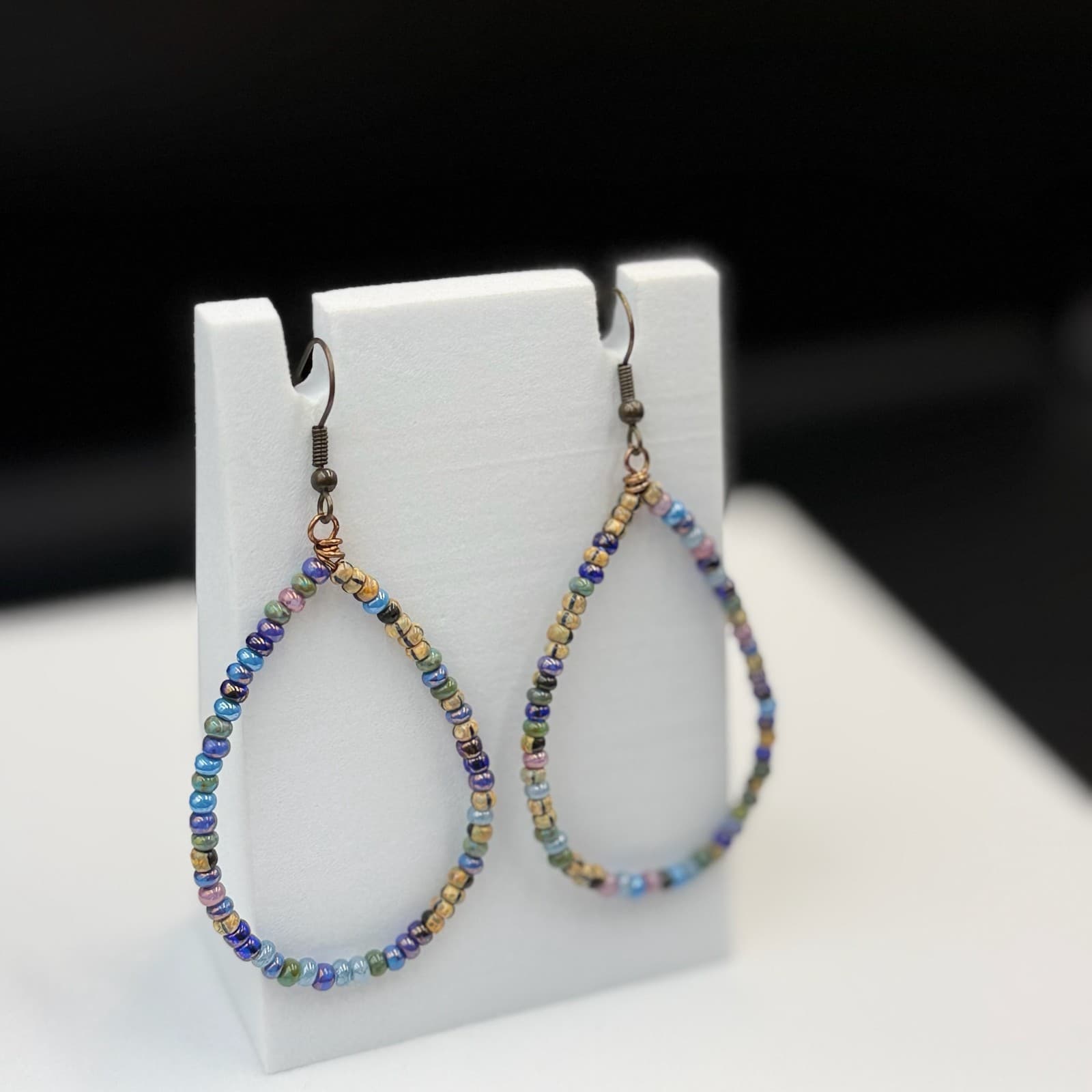 Vintage Handmade Multicolor Beads Fashion Jewelry Western Earrings For Womens - Thumbnail 13