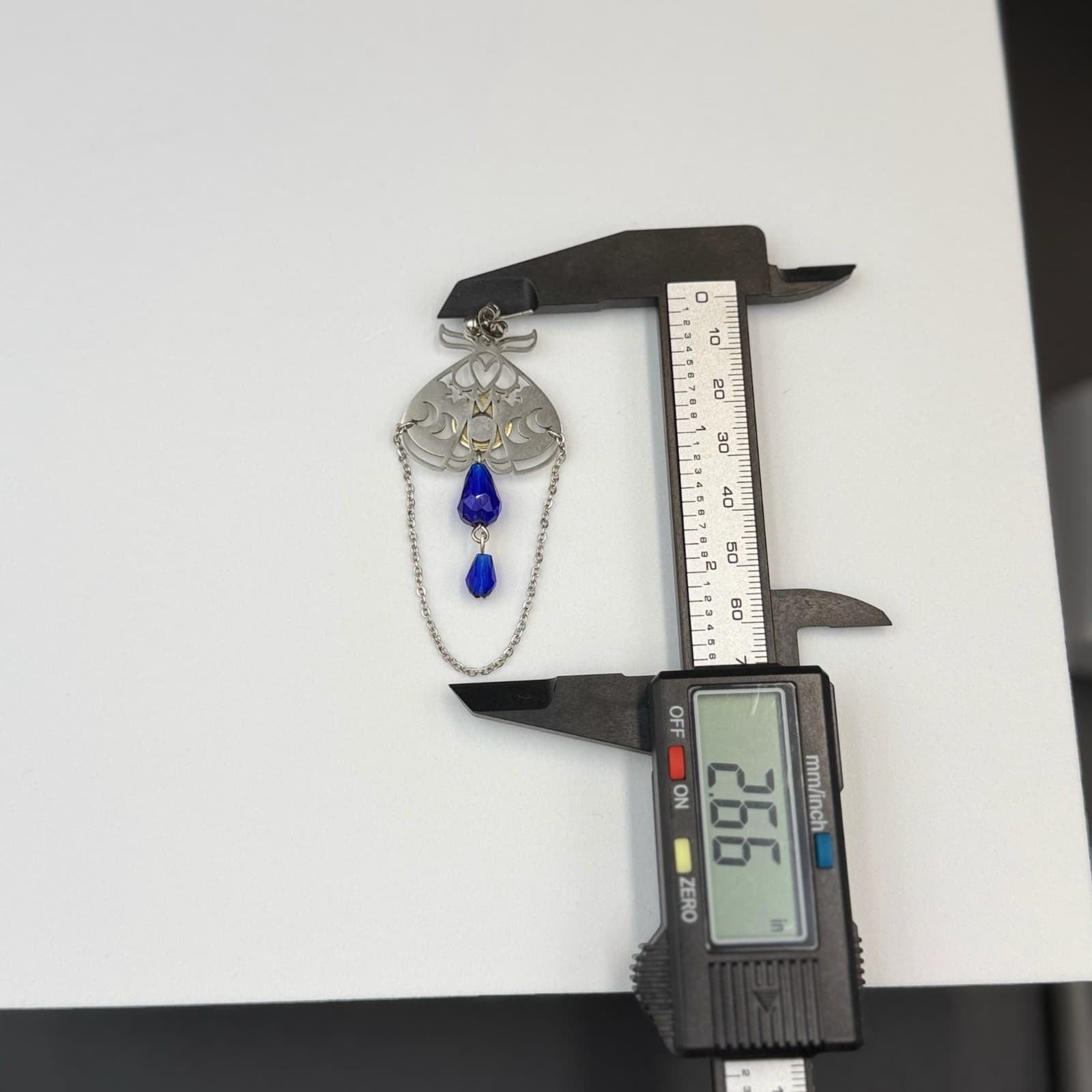 Vintage Womens silver Tone Chain Blue Beaded Fashion Dangle/Drop Earrings - Thumbnail 17