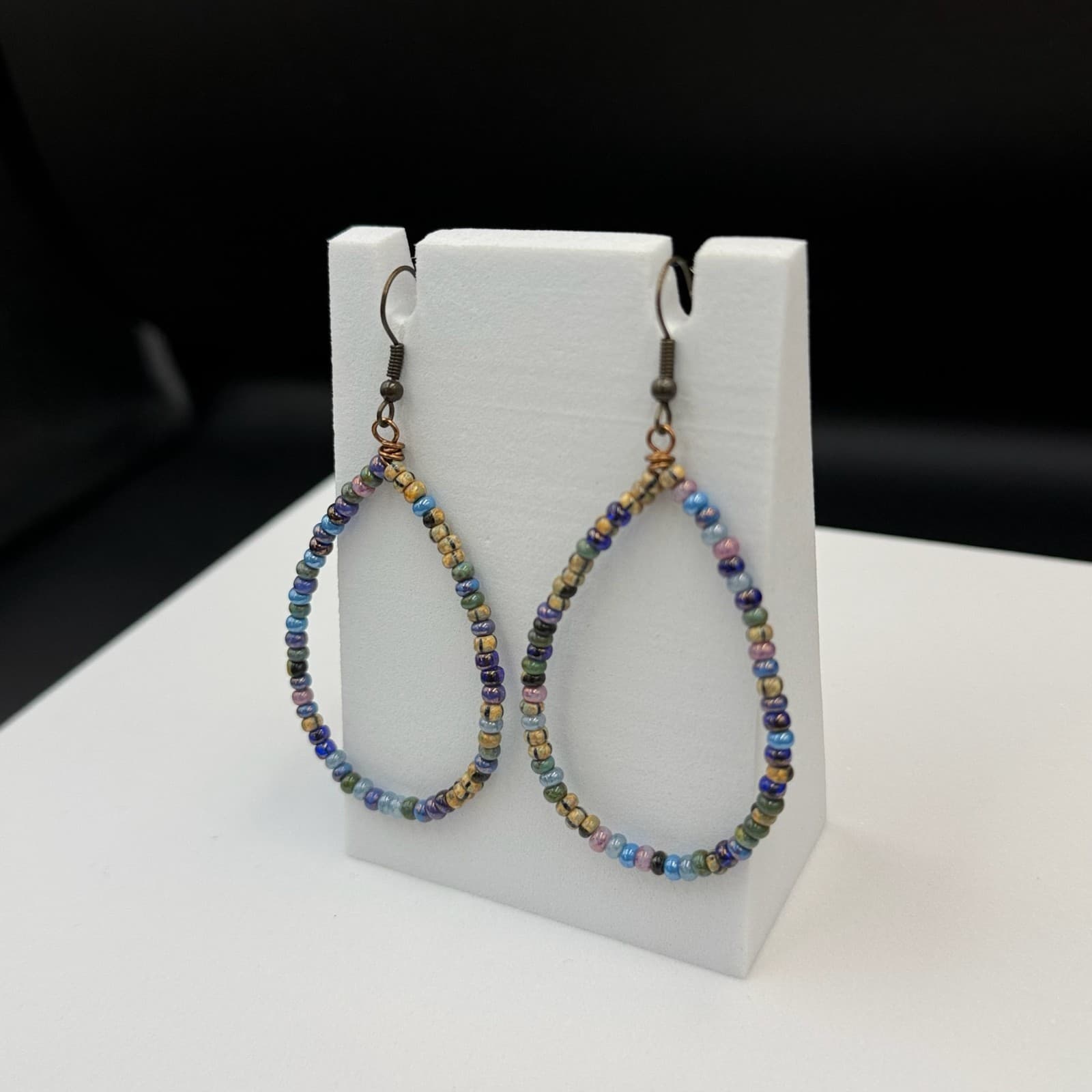 Vintage Handmade Multicolor Beads Fashion Jewelry Western Earrings For Womens - Thumbnail 11