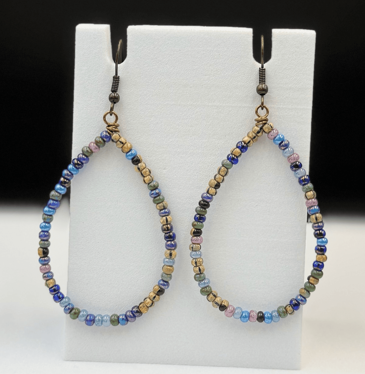 Vintage Handmade Multicolor Beads Fashion Jewelry Western Earrings For Womens - Image 1