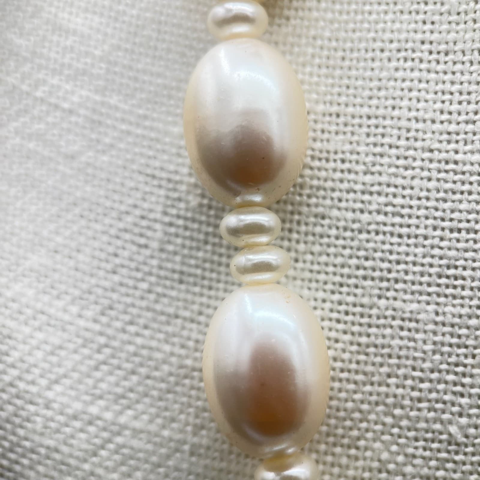 Vintage Elegant Faux Pearl Bead Necklace Classic Y2K Bridal Chic - Thumbnail 5