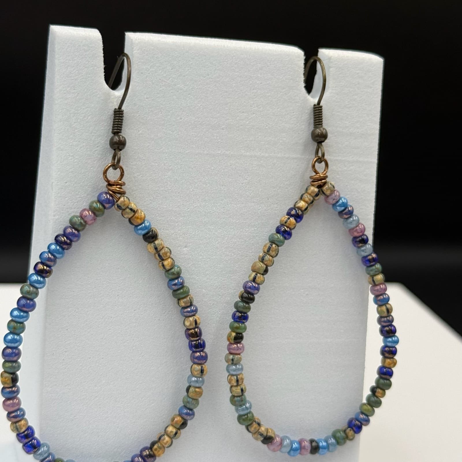 Vintage Handmade Multicolor Beads Fashion Jewelry Western Earrings For Womens - Thumbnail 3