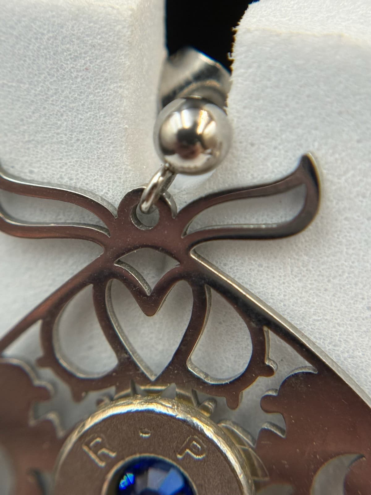 Vintage Womens silver Tone Chain Blue Beaded Fashion Dangle/Drop Earrings - Thumbnail 12