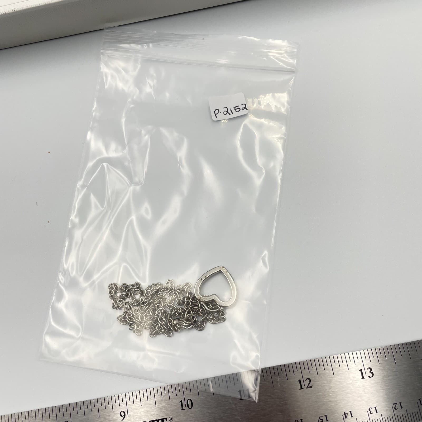 Vintage Silver Heart Pendant Necklace Open Heart Charm 18" Chain Jewelry Gift - Thumbnail 8