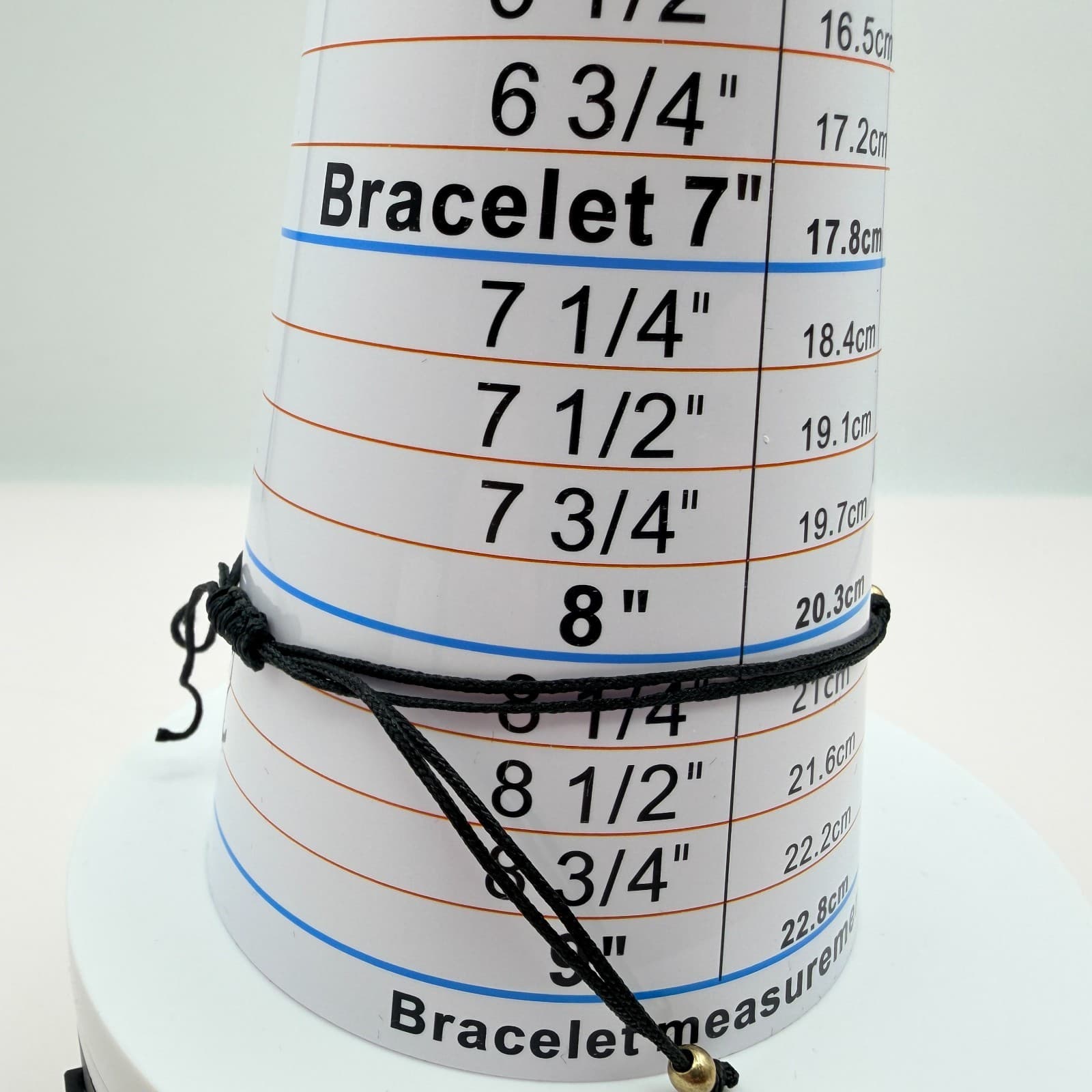 Vintage 90s Gold Tone Butterfly Black Glass Beaded Cord Bracelet Boho Jewelry - Thumbnail 7