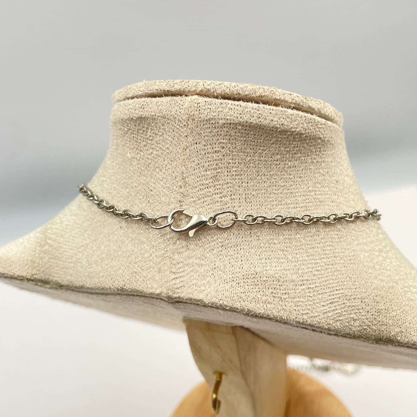 Vintage Silver Heart Pendant Necklace Open Heart Charm 18" Chain Jewelry Gift - Thumbnail 6