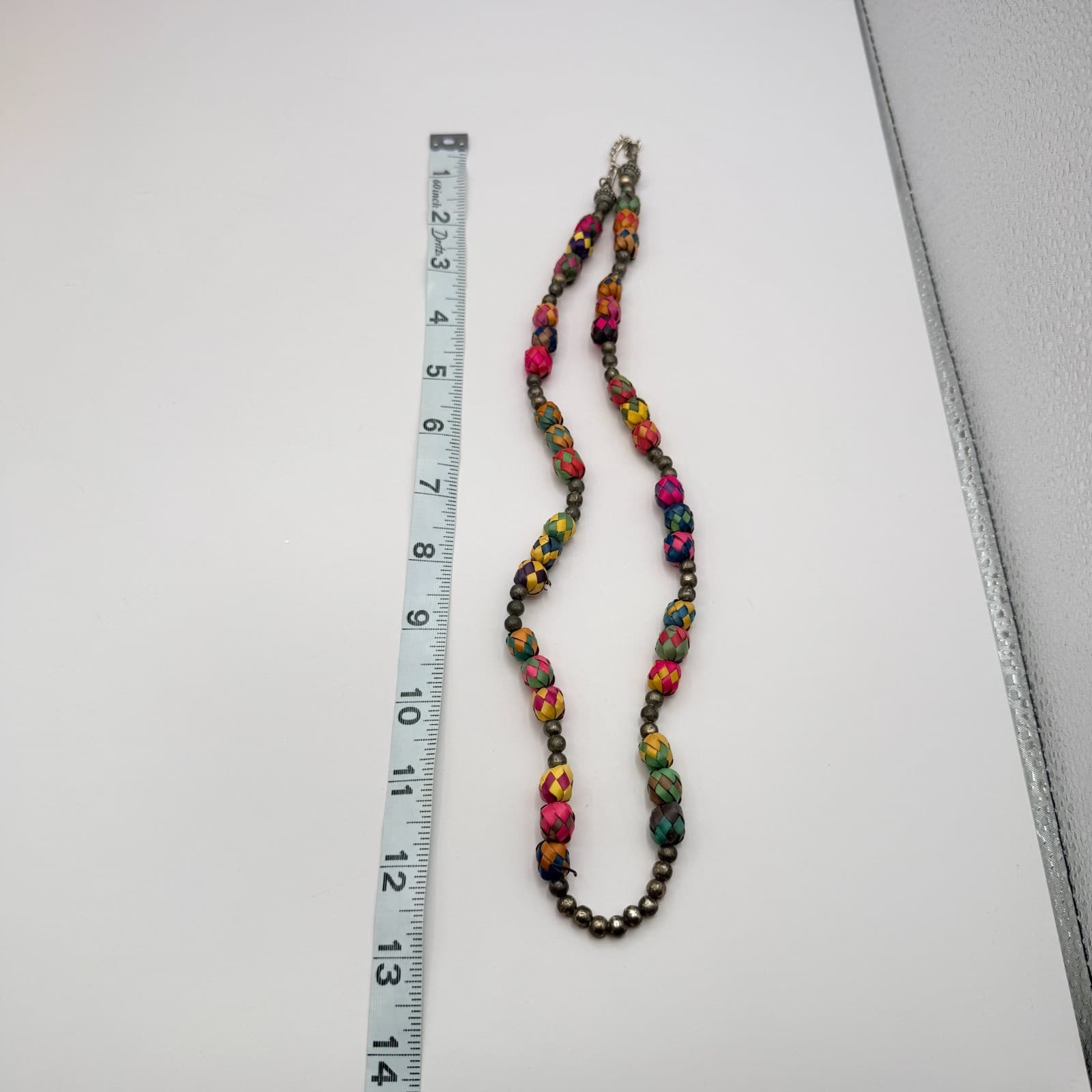 Vintage 90s Beaded Necklace Statement Boho Women's Classic Fashion Jewelry - Thumbnail 9