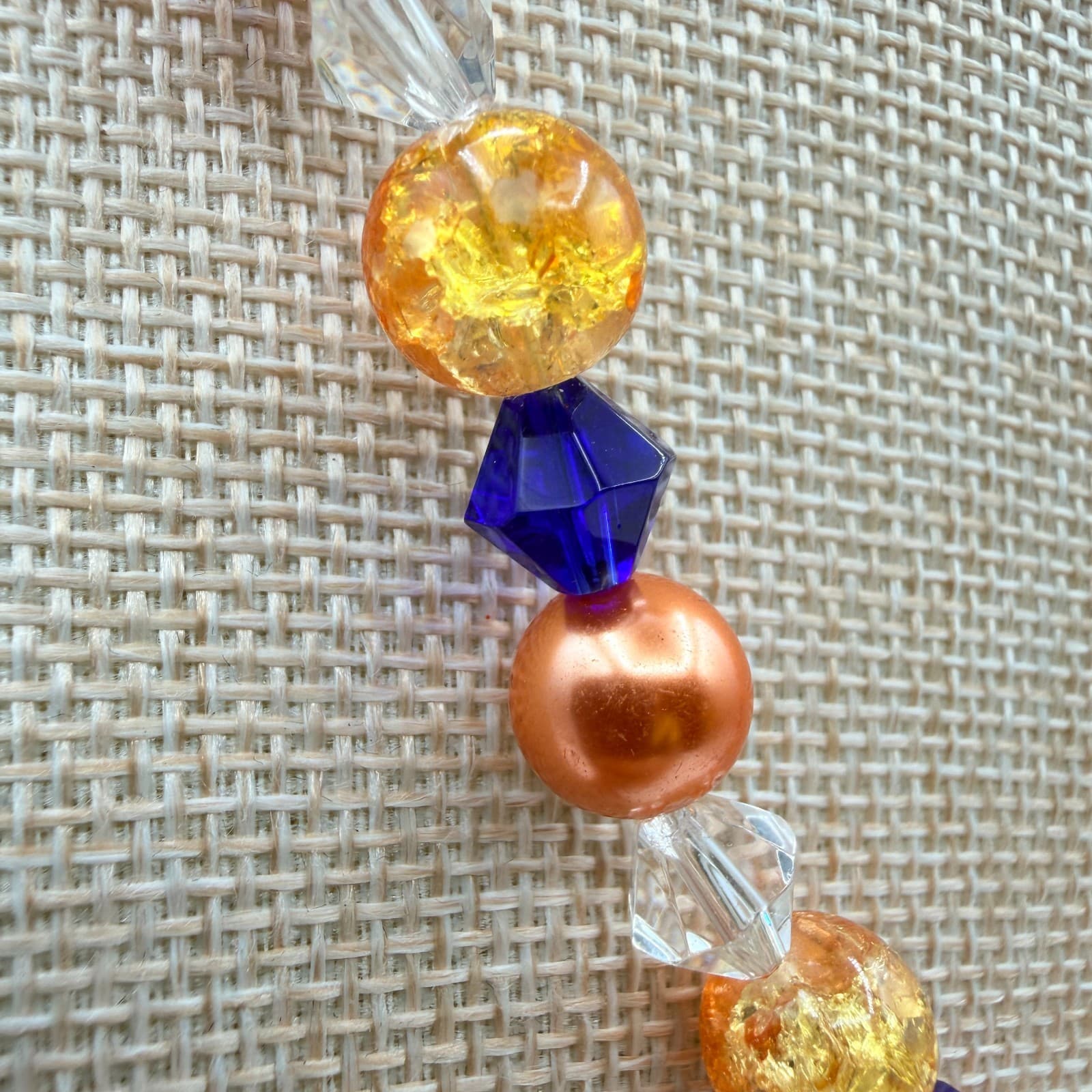 Vintage 90s Faux Pearl Beaded Necklace Retro Boho Women's Classic Jewelry - Thumbnail 5