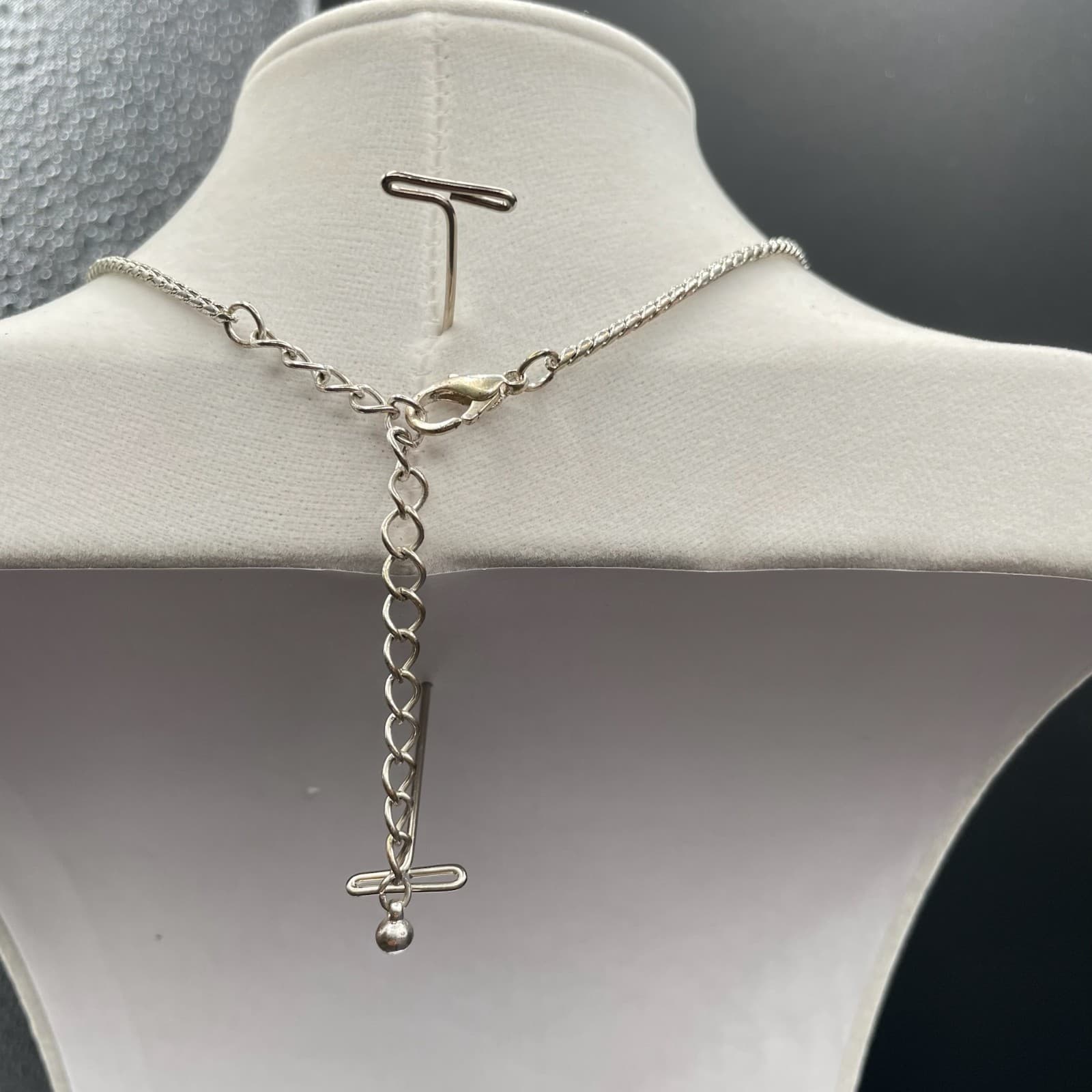 Vintage French Cut Pink Silver Lacquer Aluminium Horseshoe Lobster Charm Pendant - Thumbnail 6