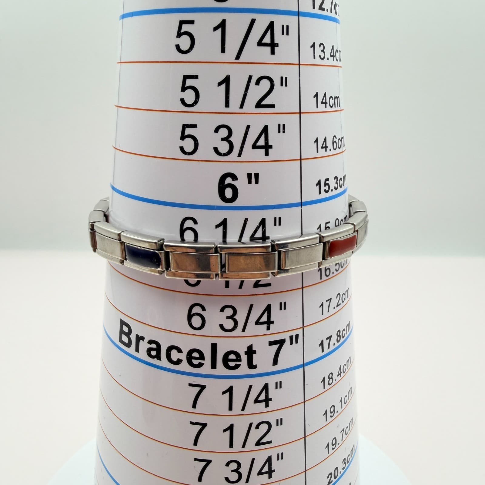 Vintage 90s Silver Tone Italian Charm Bracelet Classic Fashion Women's Jewelry - Thumbnail 9