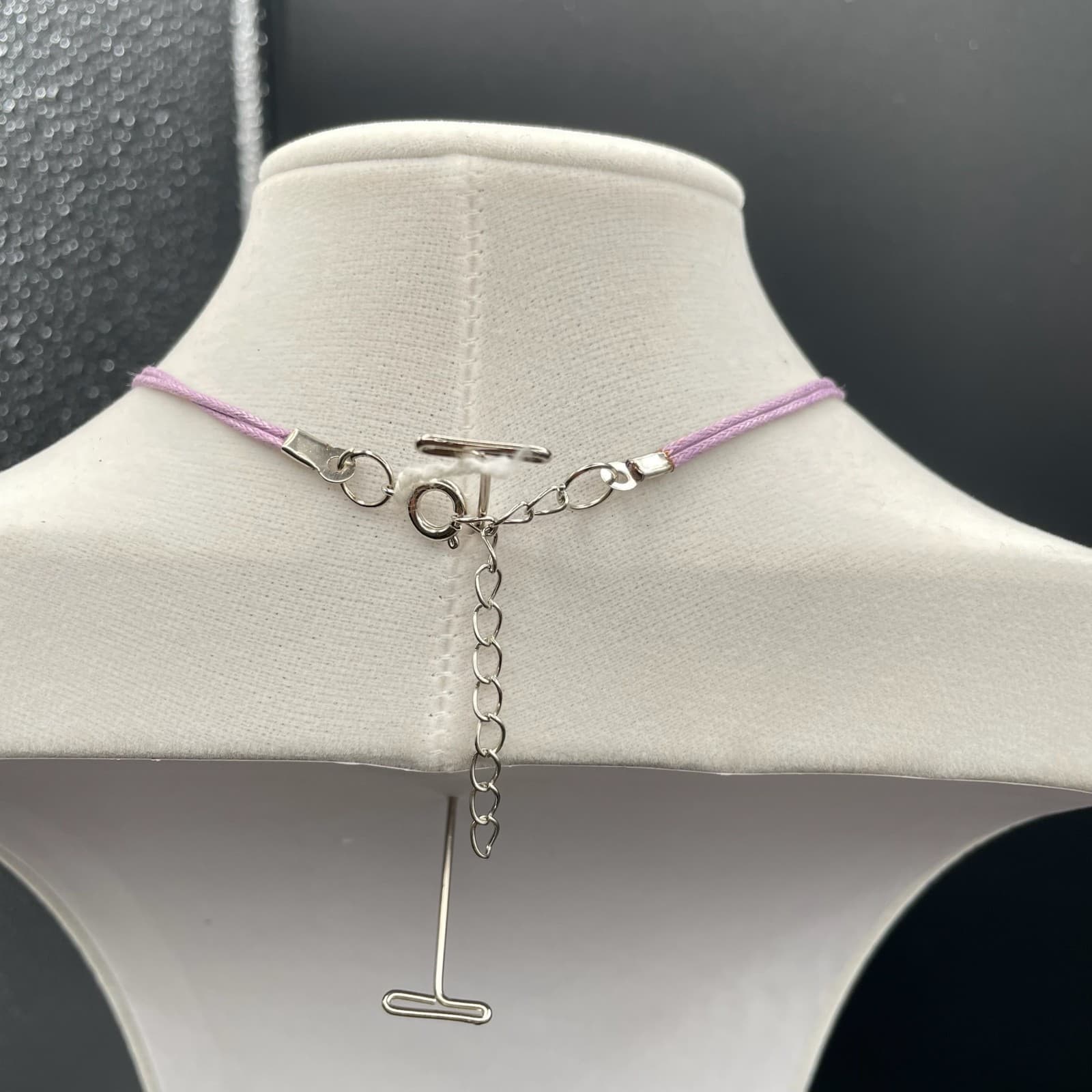 Vintage Multicolor Jasper Quartz Agate Gemstones Lobster Beaded Necklace - 11" - Thumbnail 9