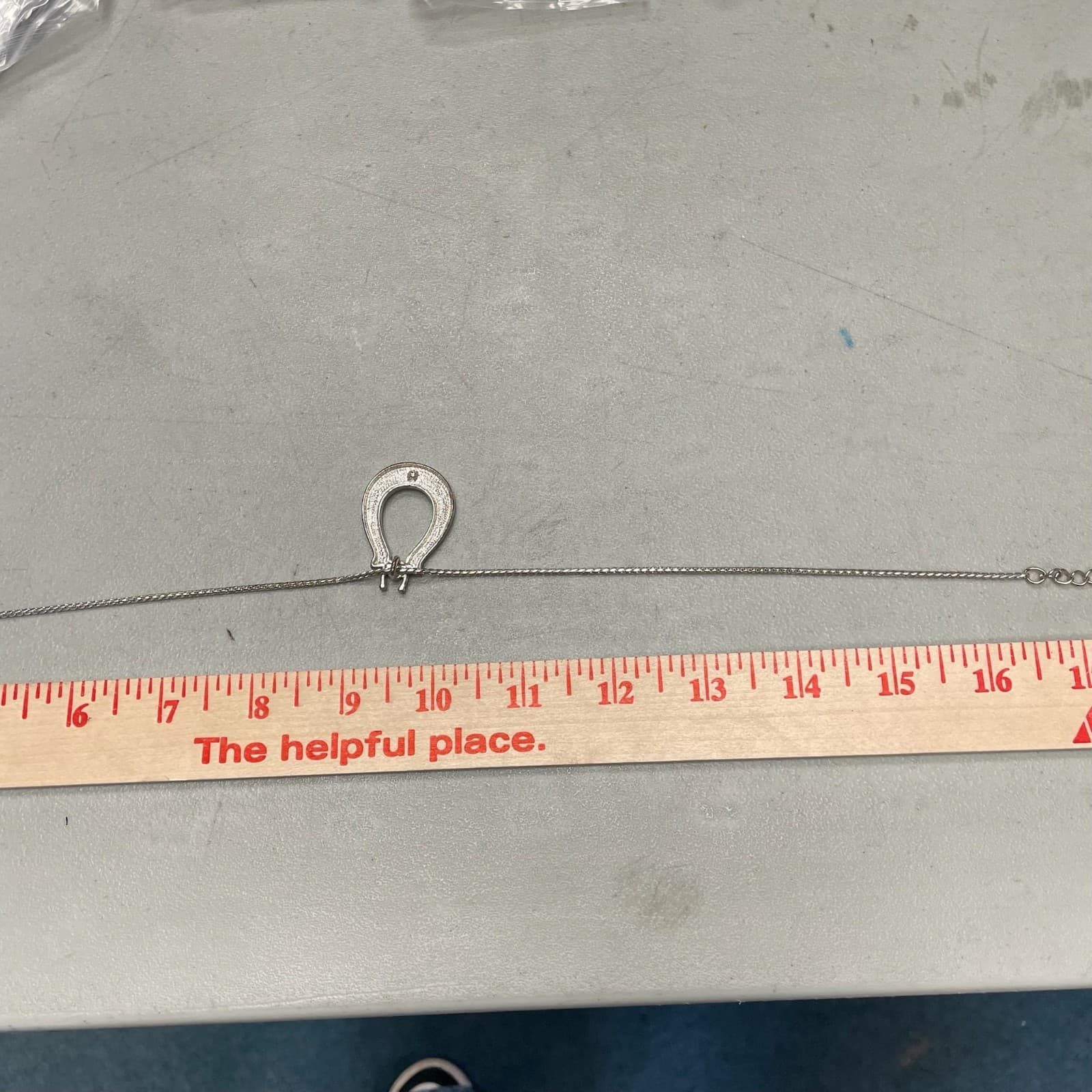 Vintage French Cut Pink Silver Lacquer Aluminium Horseshoe Lobster Charm Pendant - Thumbnail 11