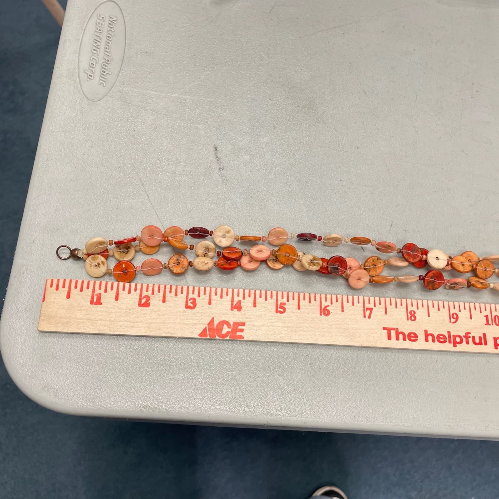 Vintage Multicolor Shell Nugget Nude Dyed Wood Lobster Beaded Necklace - 19" - Thumbnail 9