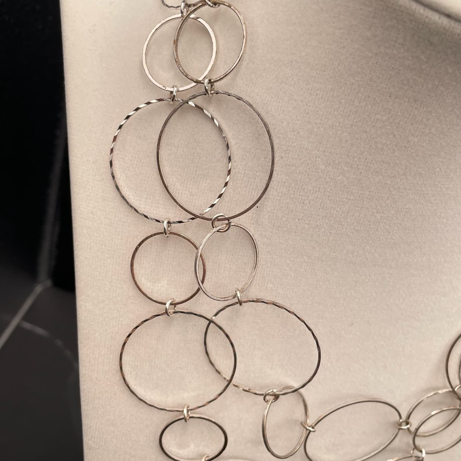 Vintage Silver-Tone Lobster Geometric Statement Cluster Multi-Strand Ring Link - Thumbnail 3