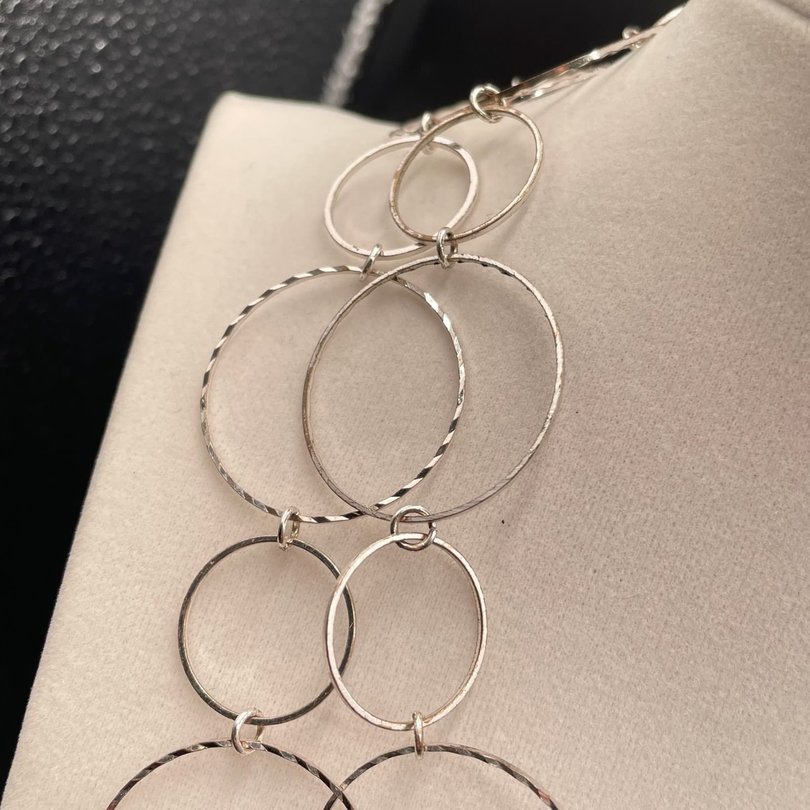 Vintage Silver-Tone Lobster Geometric Statement Cluster Multi-Strand Ring Link - Thumbnail 6