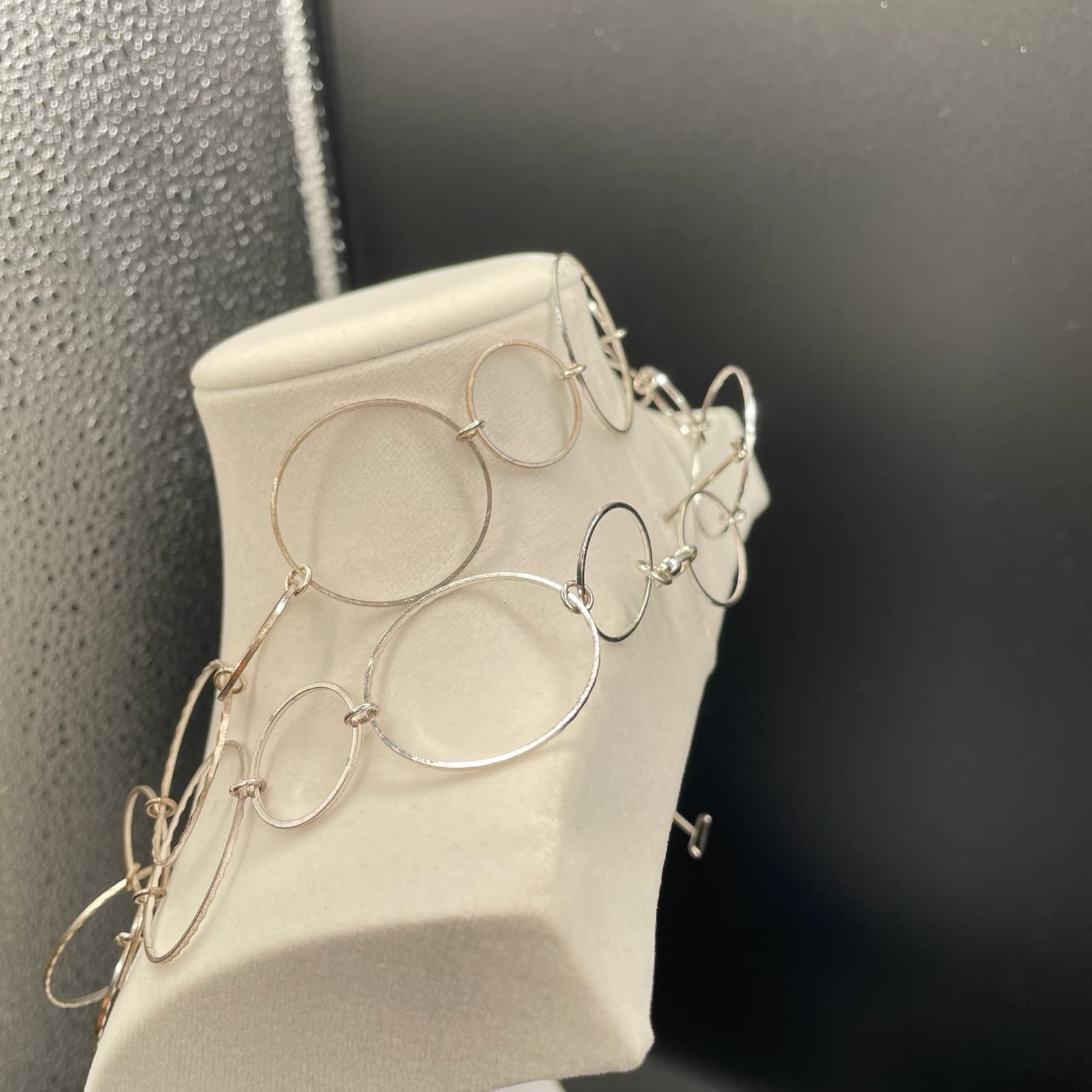 Vintage Silver-Tone Lobster Geometric Statement Cluster Multi-Strand Ring Link - Thumbnail 9