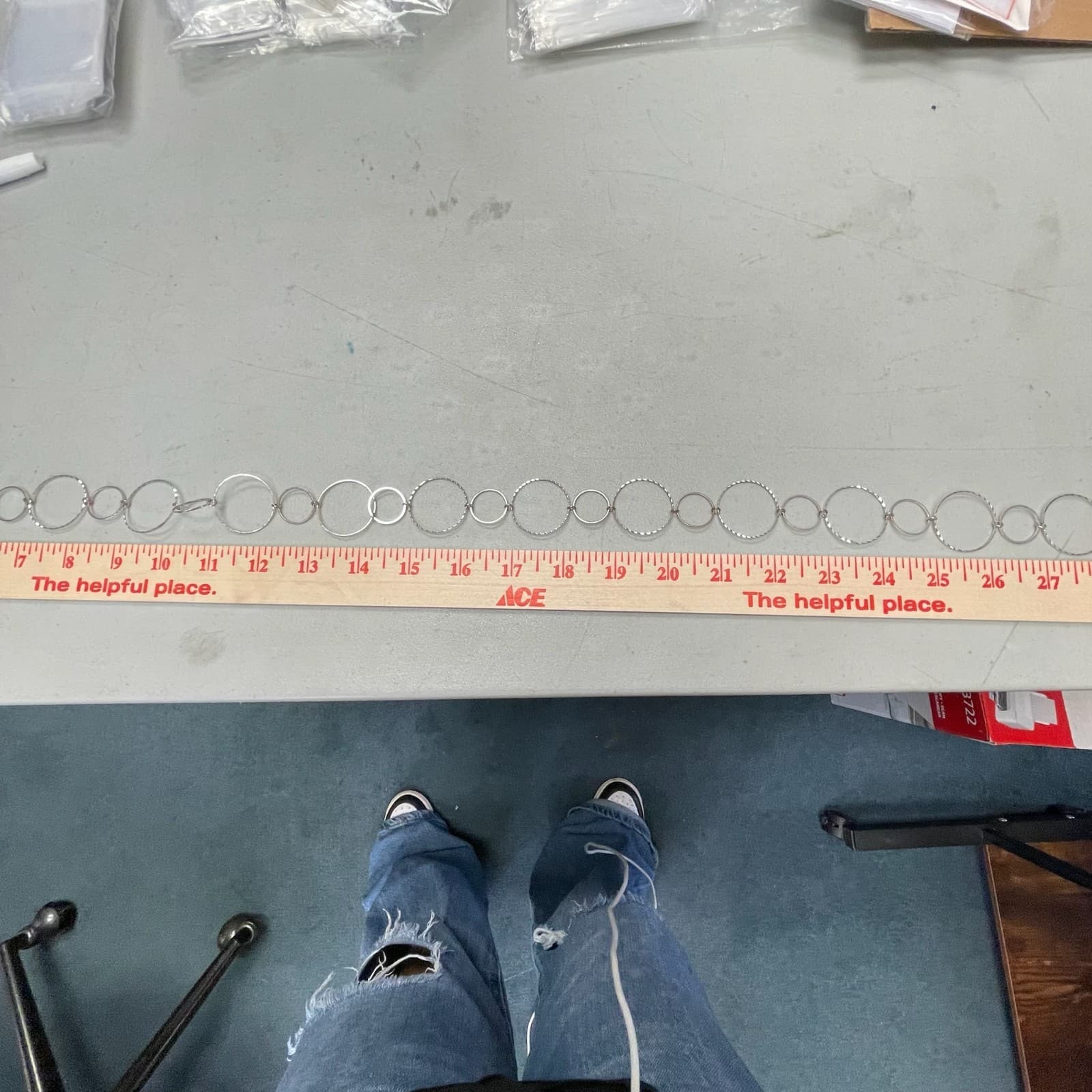 Vintage Silver-Tone Lobster Geometric Statement Cluster Multi-Strand Ring Link - Thumbnail 11