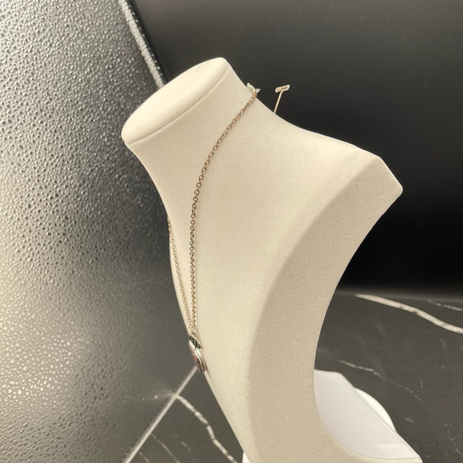 Vintage BFF Gold-Tone Lobster Crayon Glitter Heart Pendant Opening Locket - Thumbnail 12