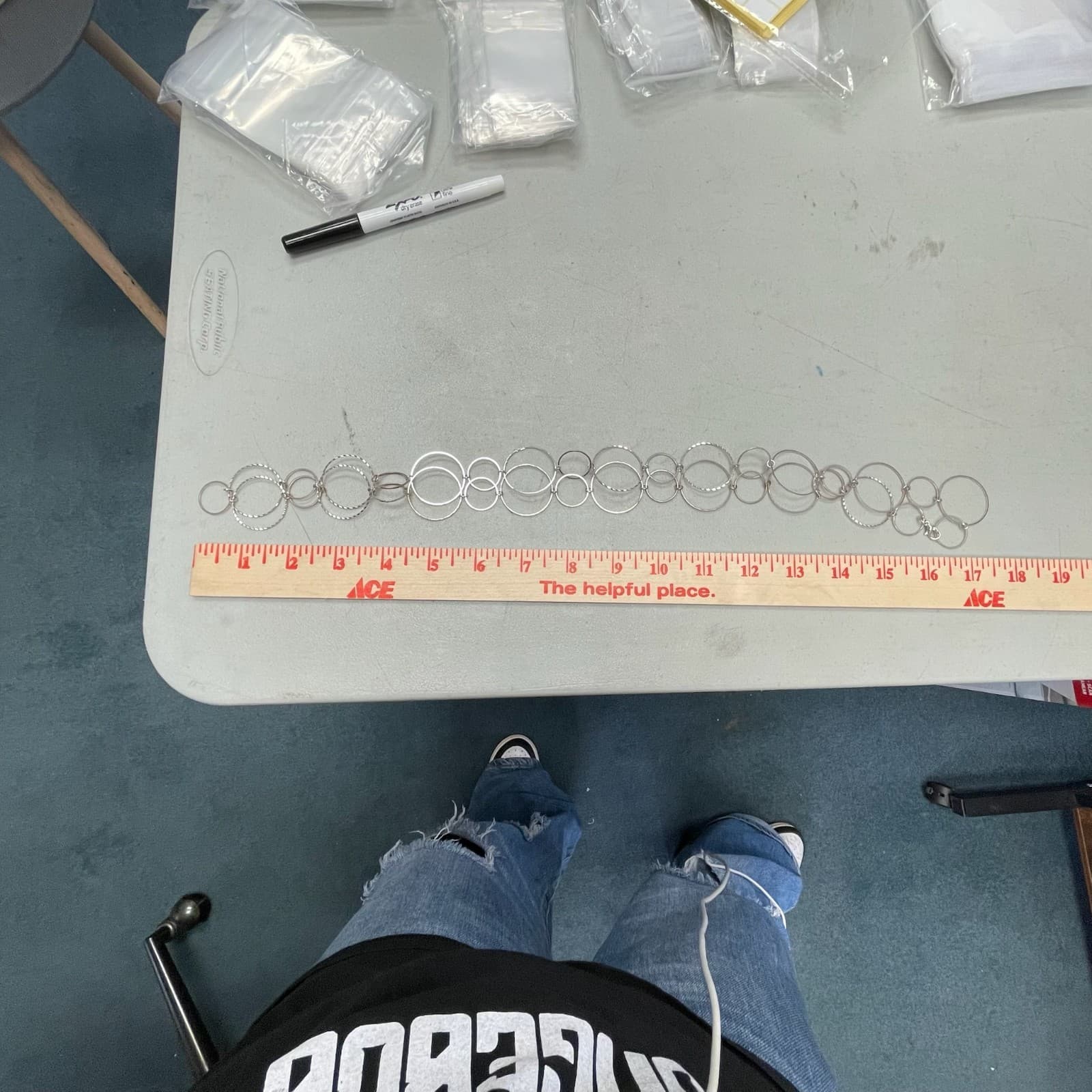 Vintage Silver-Tone Lobster Geometric Statement Cluster Multi-Strand Ring Link - Thumbnail 14