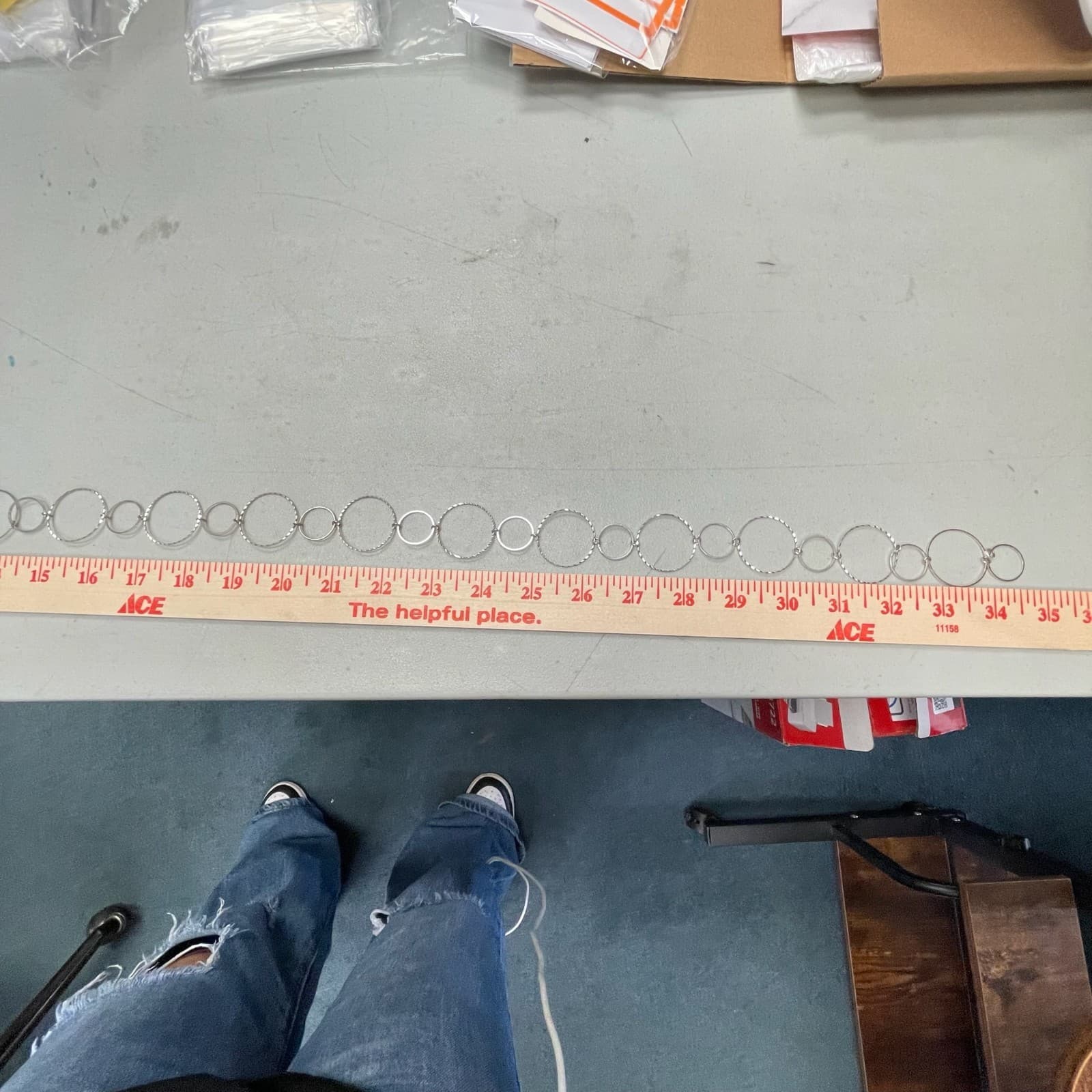 Vintage Silver-Tone Lobster Geometric Statement Cluster Multi-Strand Ring Link - Thumbnail 13