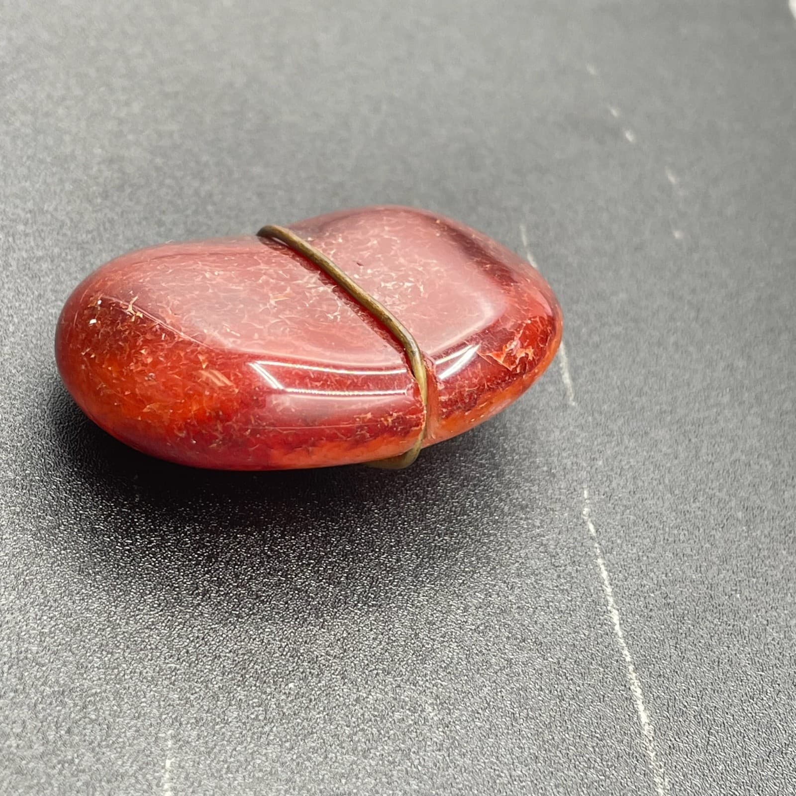 Vintage Carnelian Agate Polished Reddish-Orange Chalcedony Collectible Gemstone - Thumbnail 8