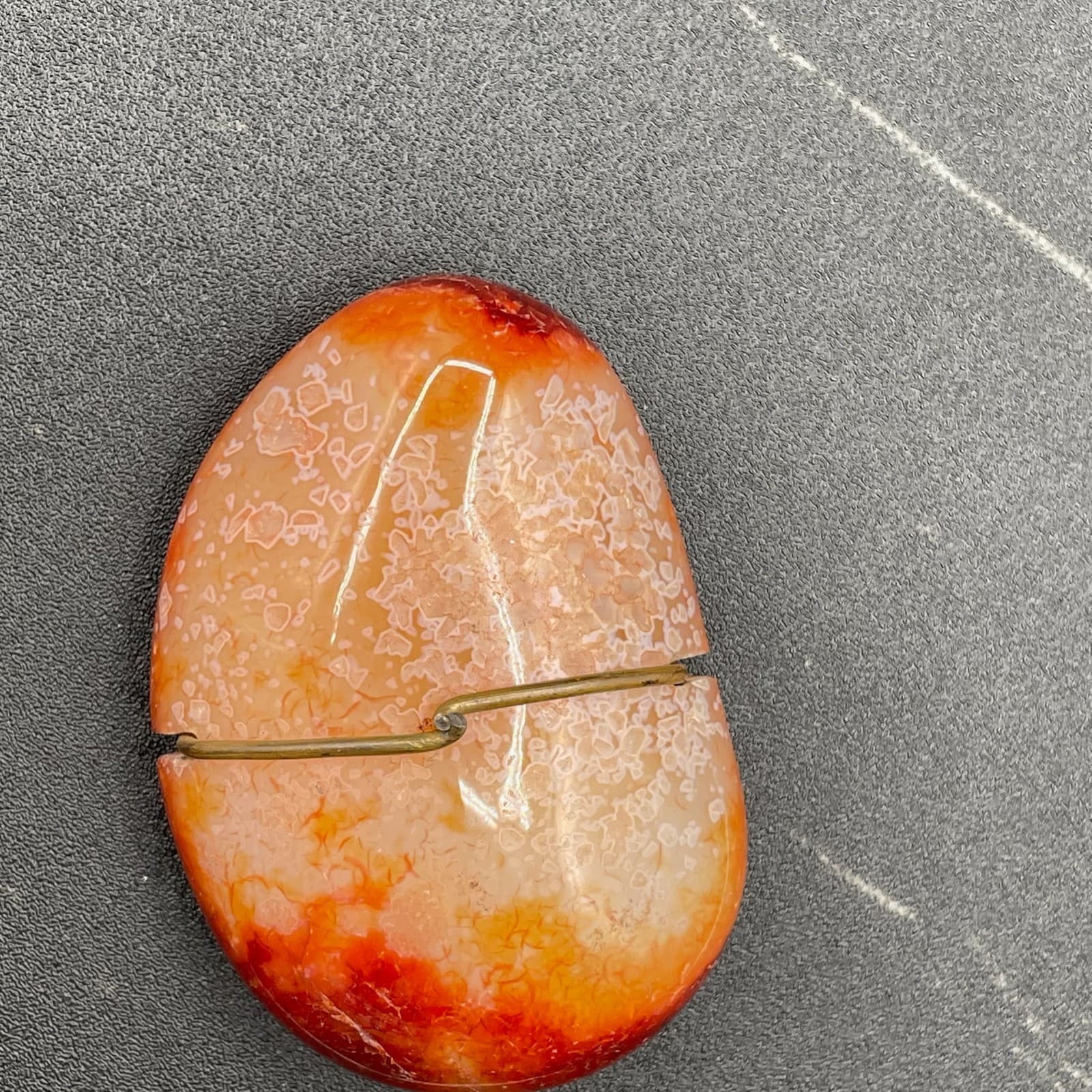 Vintage Carnelian Agate Polished Reddish-Orange Chalcedony Collectible Gemstone - Thumbnail 10